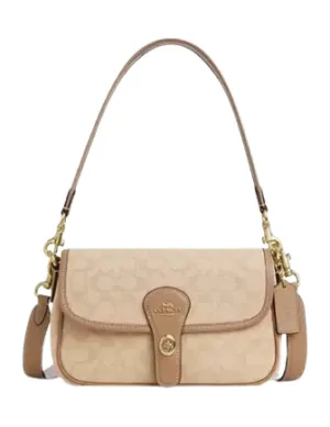 Coach Hadley Shoulder Bag With Signature Canvas