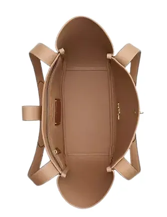 Coach Hadley Turnlock Tote Bag With Signature Canvas