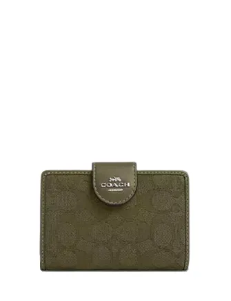 Coach Medium Corner Zip Wallet In Signature Jacquard