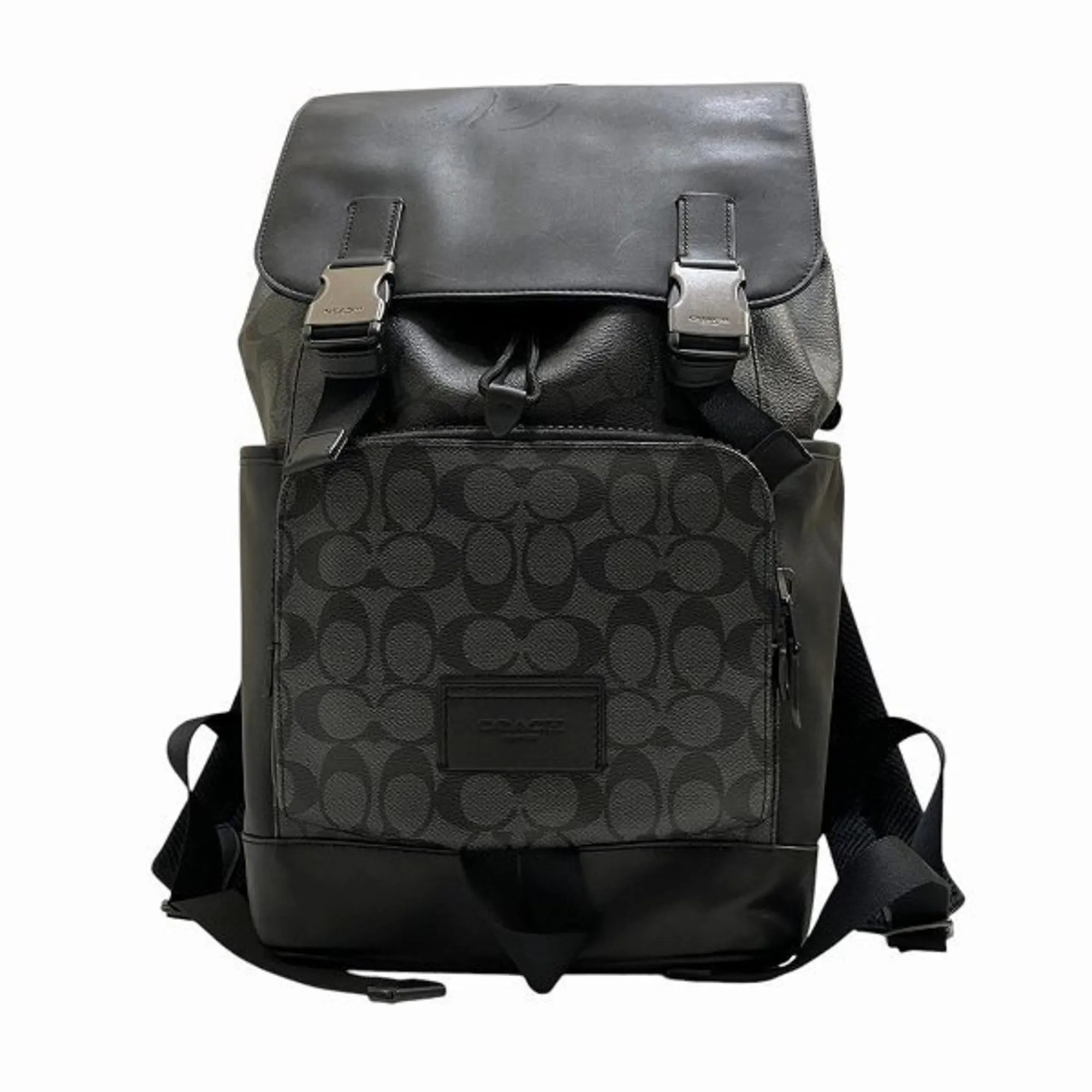 Coach Signature   Pvc Leather Backpack (Pre-Owned)