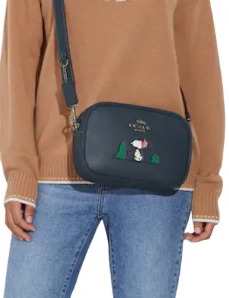Coach X Peanuts Jamie Camera Bag With Snoopy Ski Motif