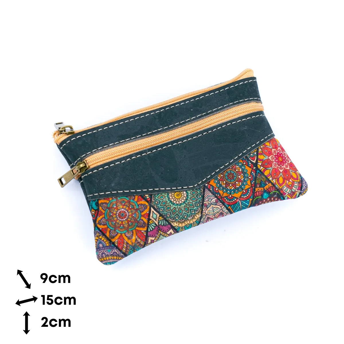Cork Women's Coin Purse with Dual Zippers BAGP-177??5units??