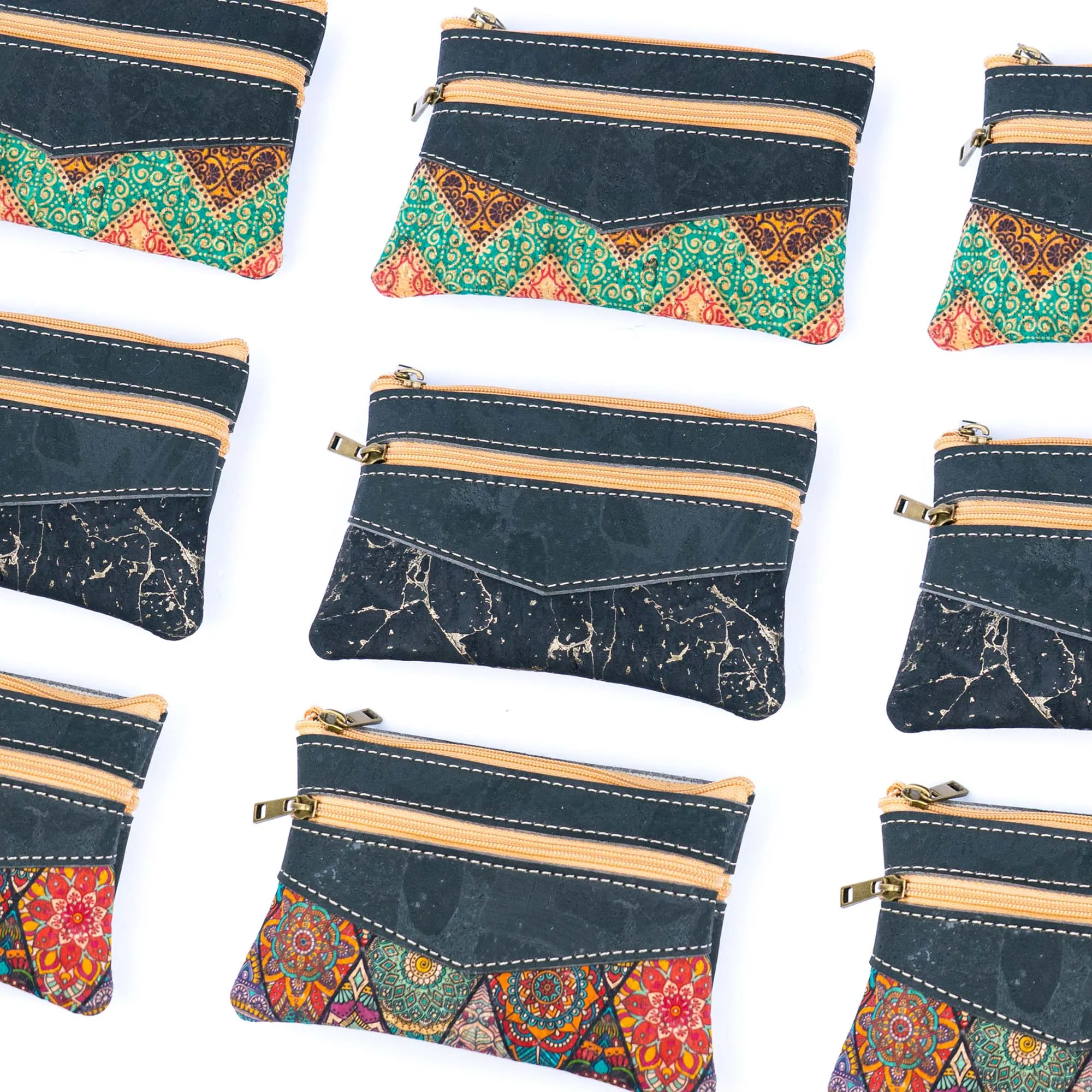 Cork Women's Coin Purse with Dual Zippers BAGP-177??5units??