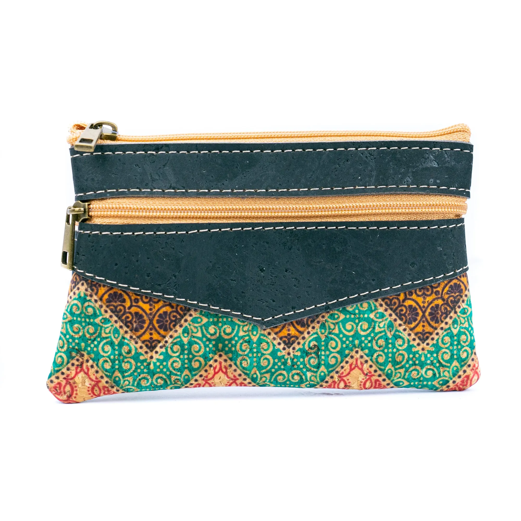 Cork Women's Coin Purse with Dual Zippers BAGP-177??5units??