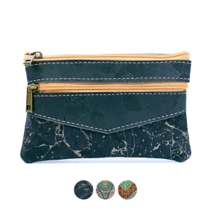 Cork Women's Coin Purse with Dual Zippers BAGP-177??5units??