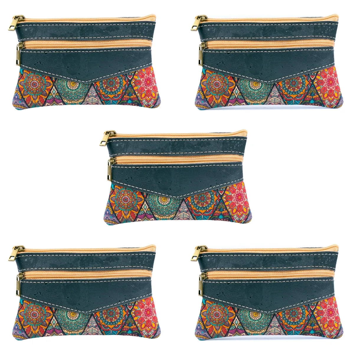 Cork Women's Coin Purse with Dual Zippers BAGP-177??5units??