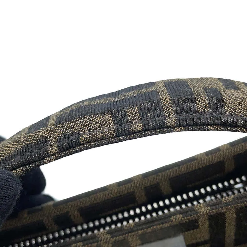 FENDI Peekaboo Shoulder Bag Brown 7VA529 Canvas