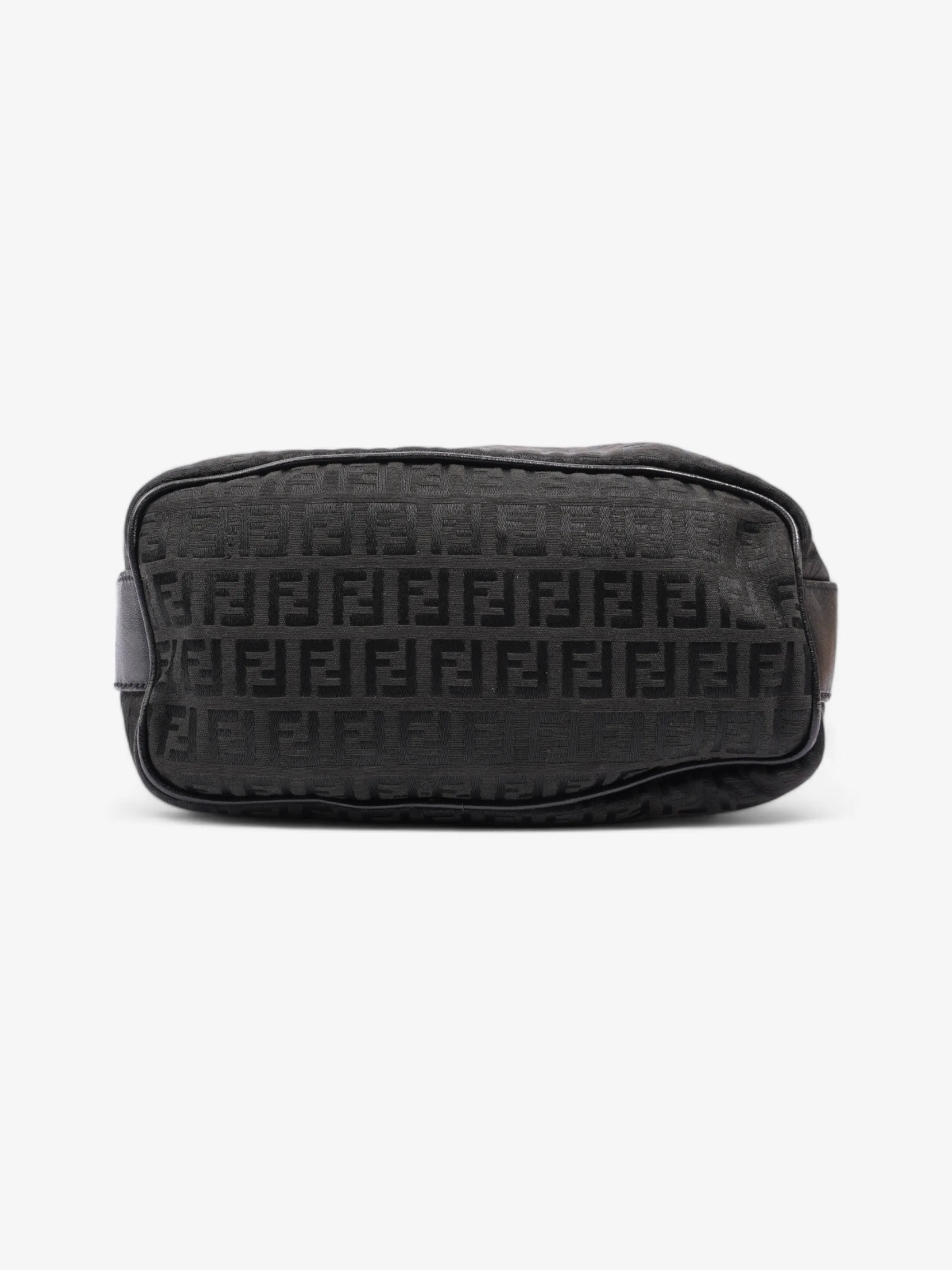 Fendi Zucchino Shoulder Bag Black Canvas