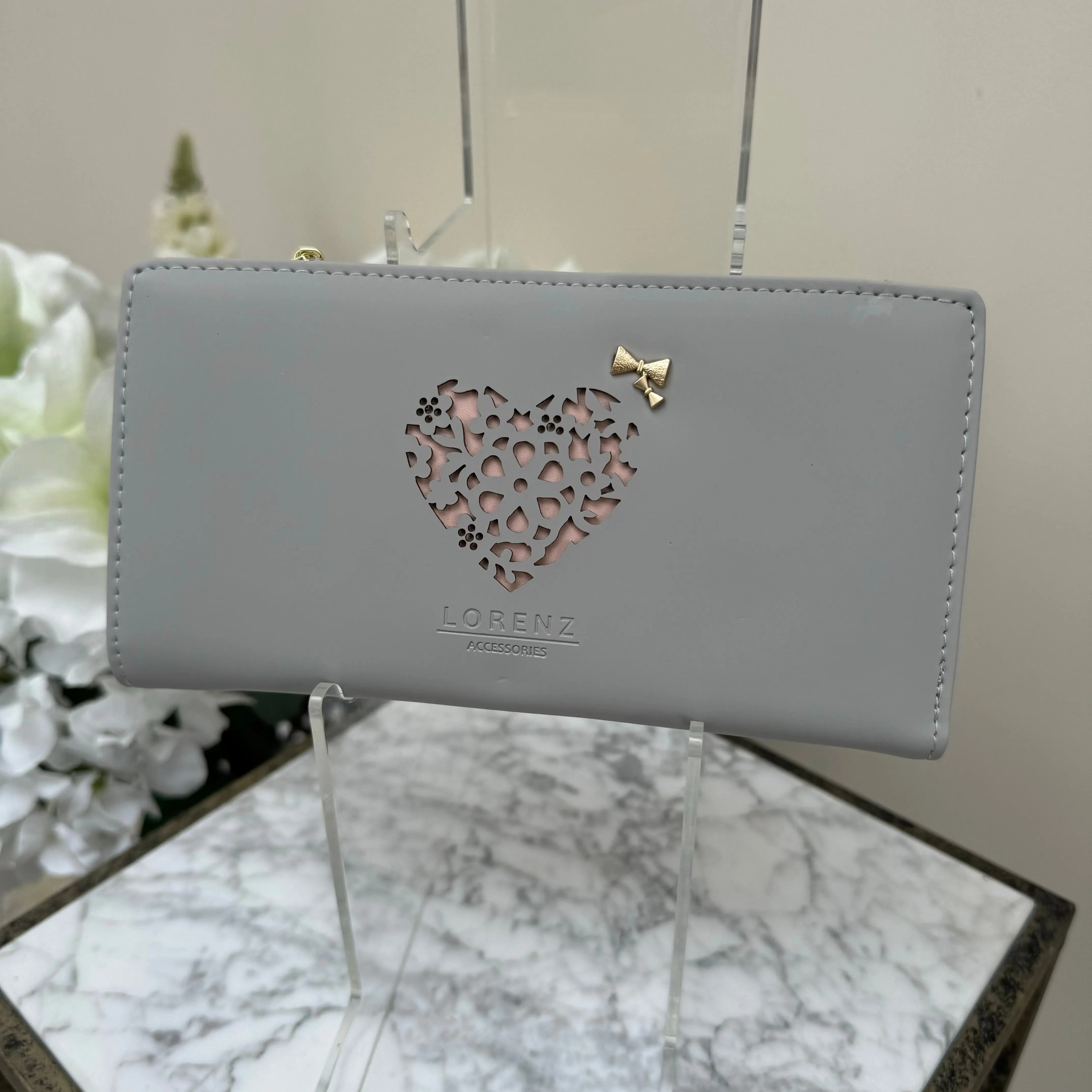 GHS 7235 Large Purse with Laser Cut Heart Front