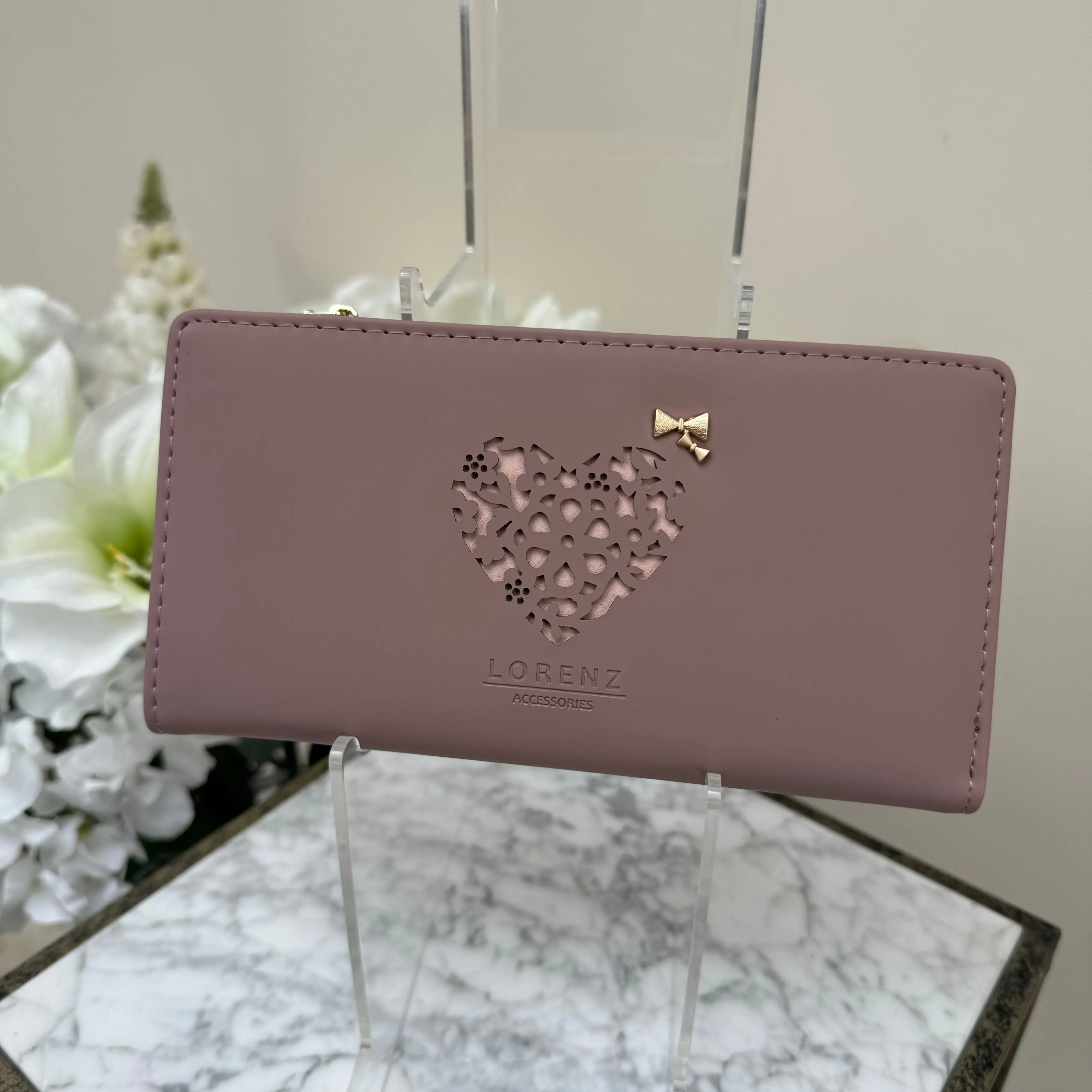 GHS 7235 Large Purse with Laser Cut Heart Front