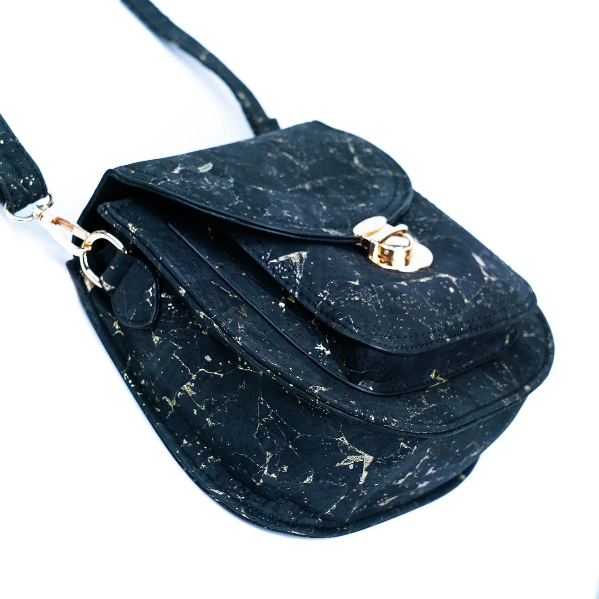 Golden Accents Cork Crossbody Bag for Women BAG-2282
