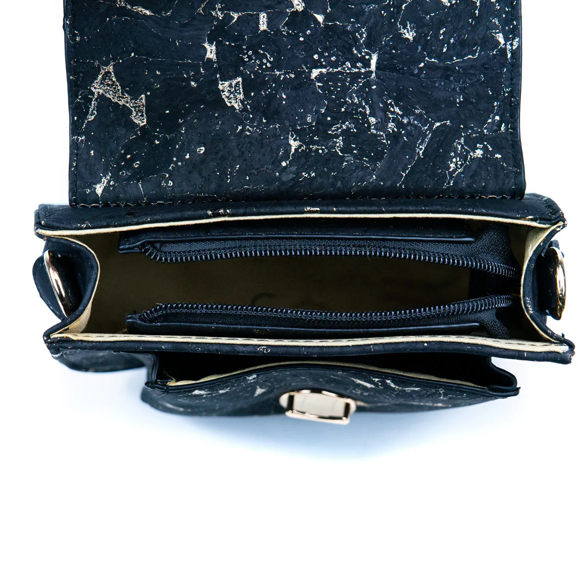 Golden Accents Cork Crossbody Bag for Women BAG-2282