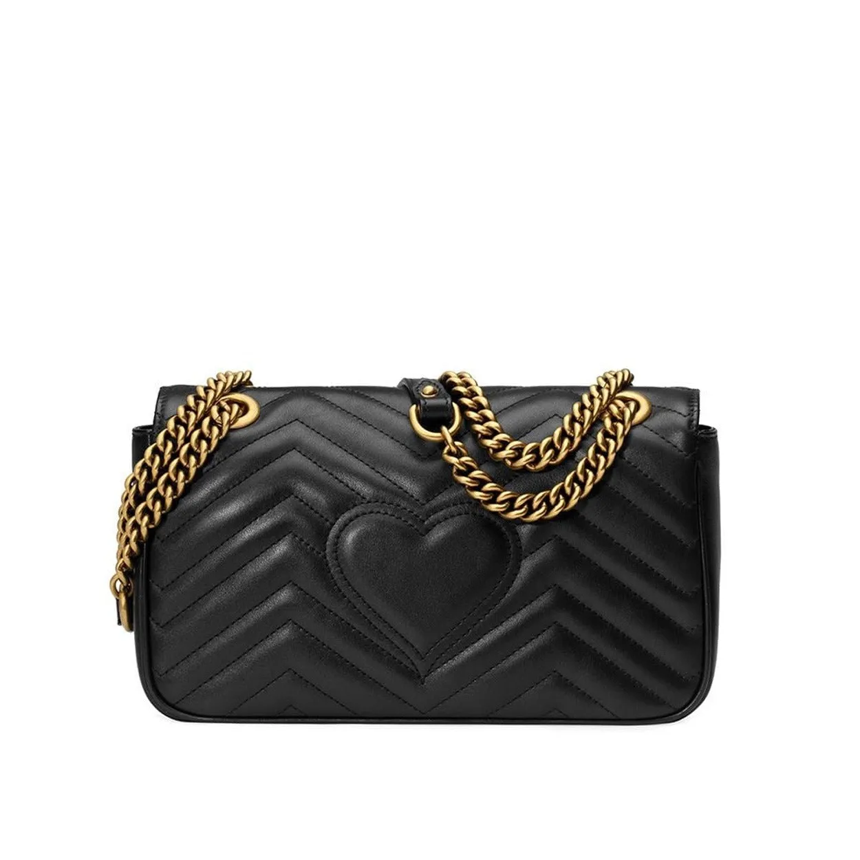 Gucci 443497 DTDIT 1000 Women's Black Matelass?? Leather Shoulder Bag (GG2075)