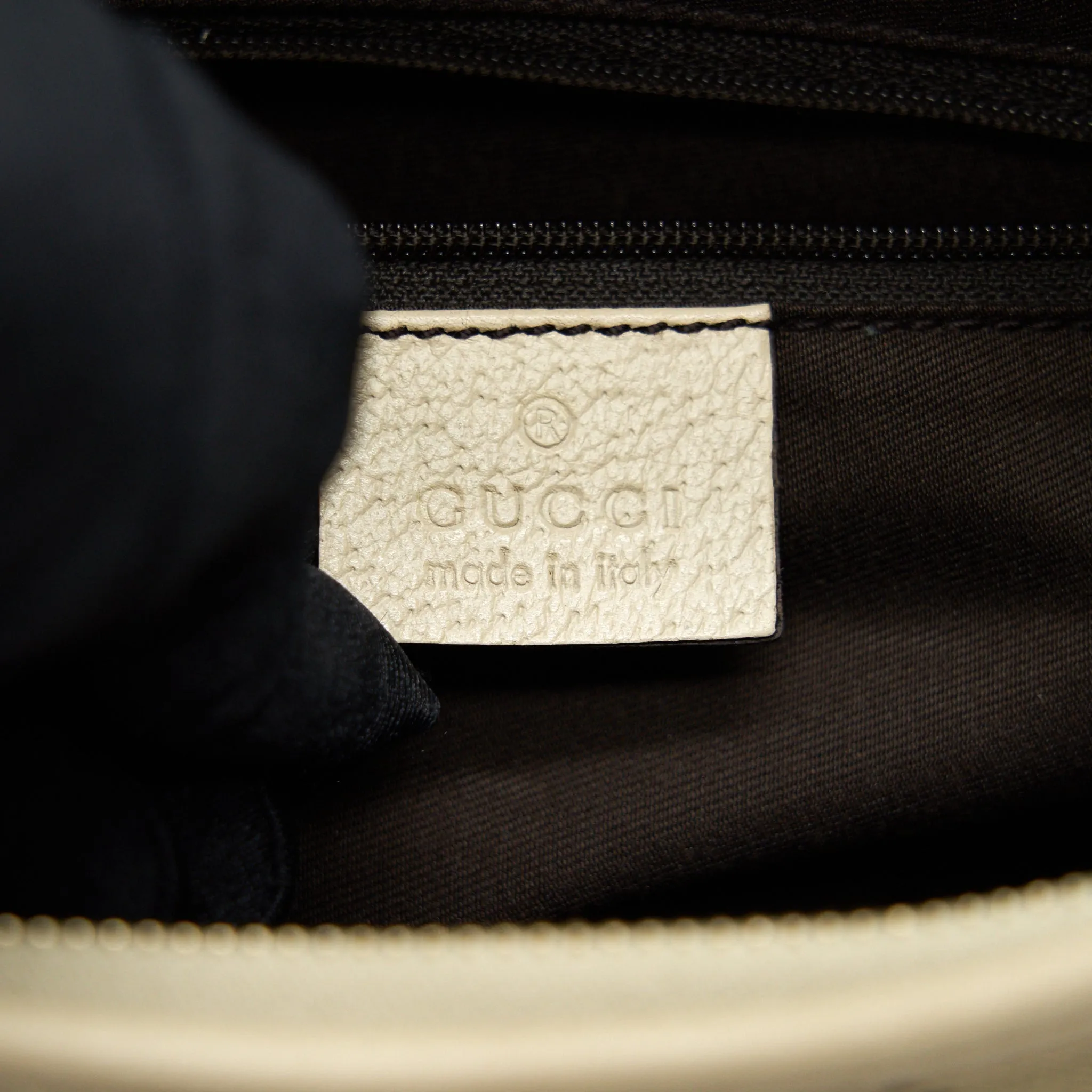 Gucci Abbey Canvas Leather Shoulder Bag