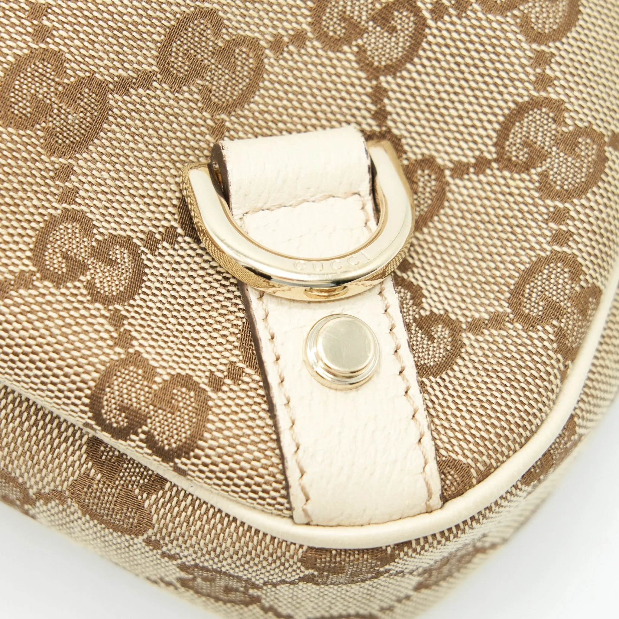Gucci Abbey Canvas Leather Shoulder Bag