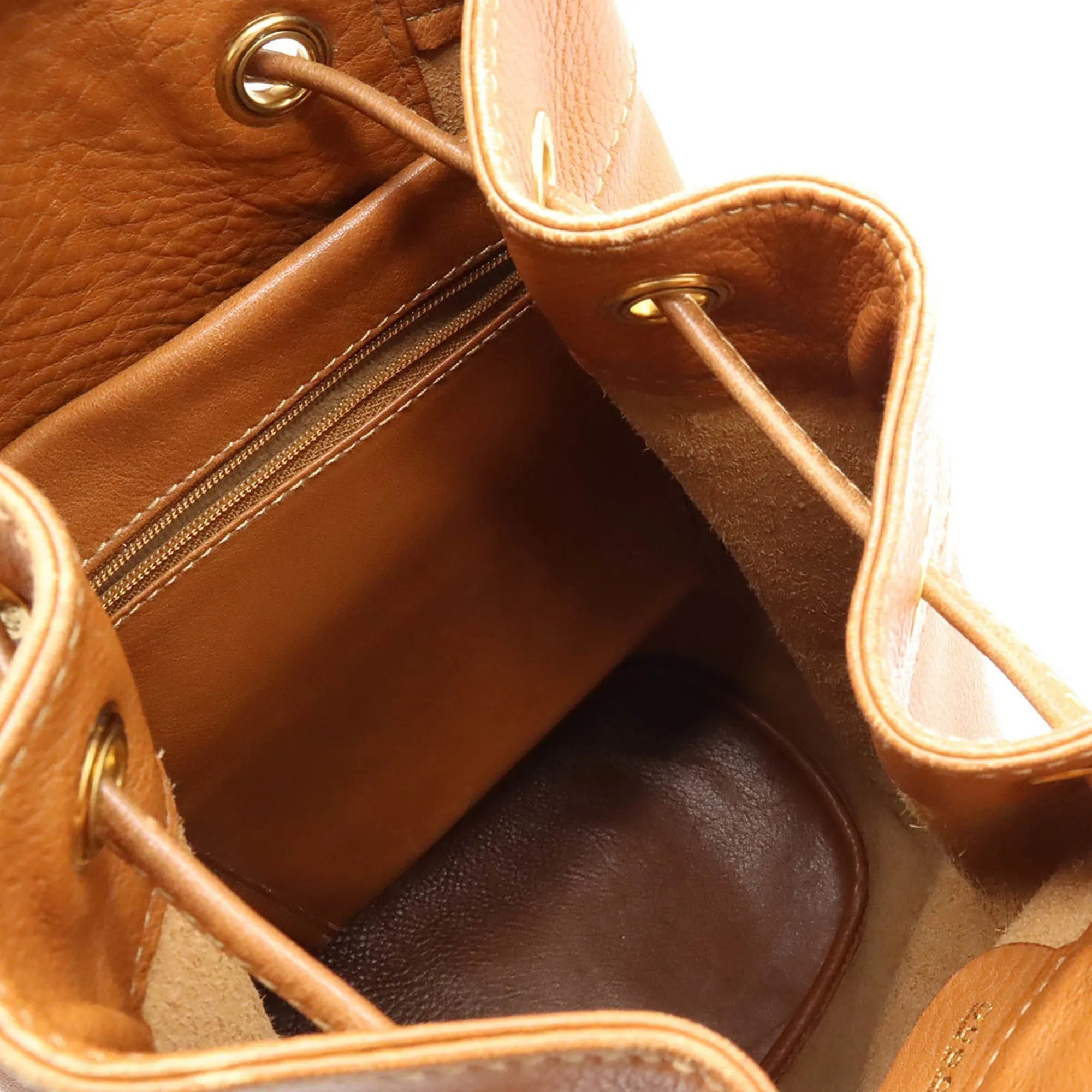 GUCCI Bamboo Shoulder Bag Leather Camel Brown 003.2113.0036