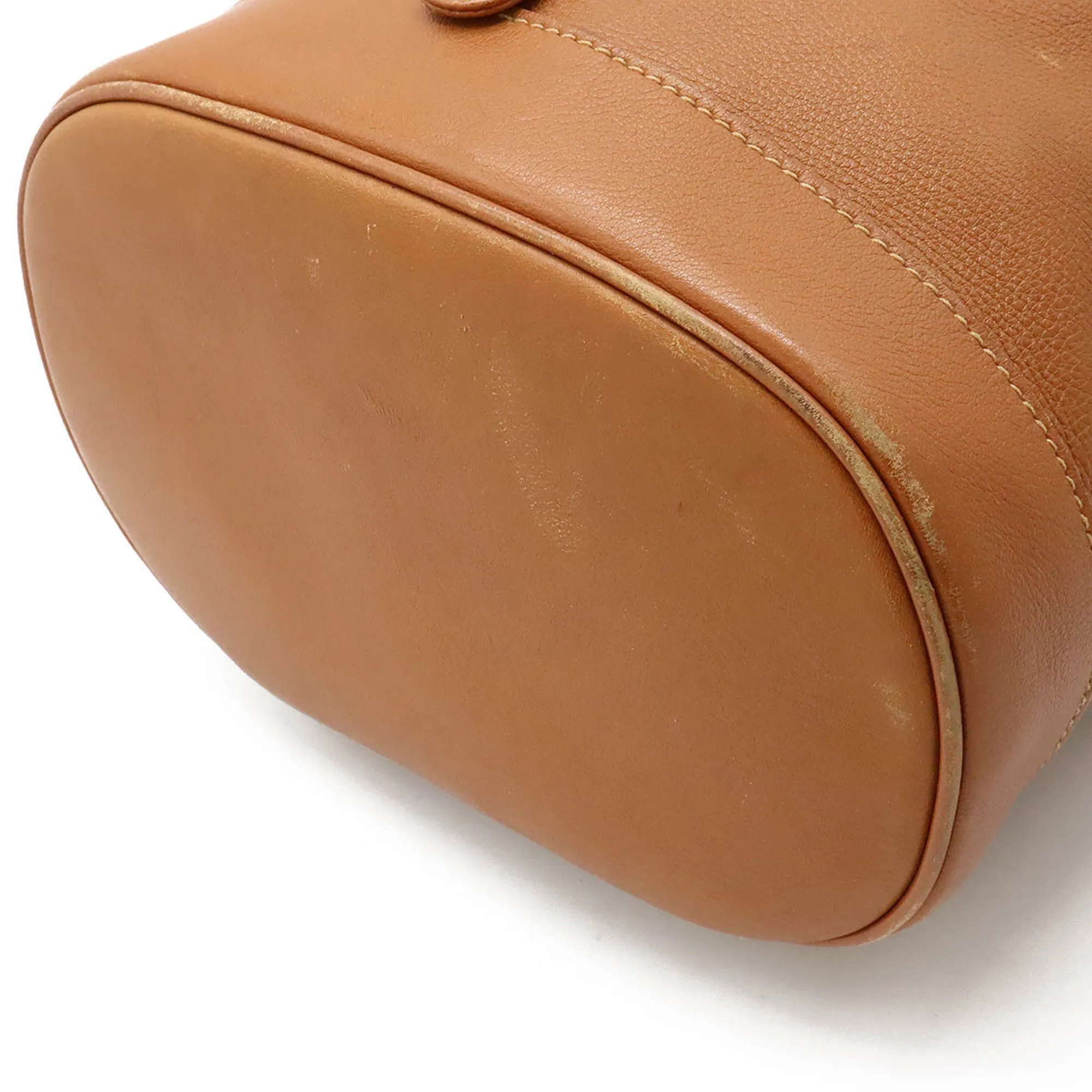 GUCCI Bamboo Shoulder Bag Leather Camel Brown 003.2113.0036
