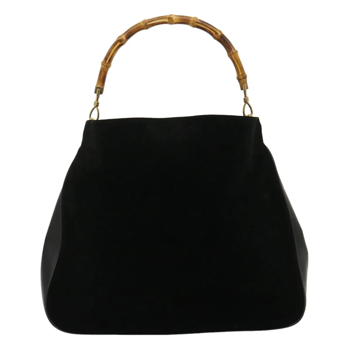 GUCCI Bamboo Shoulder Bag Leather Suede Brown  ki1821