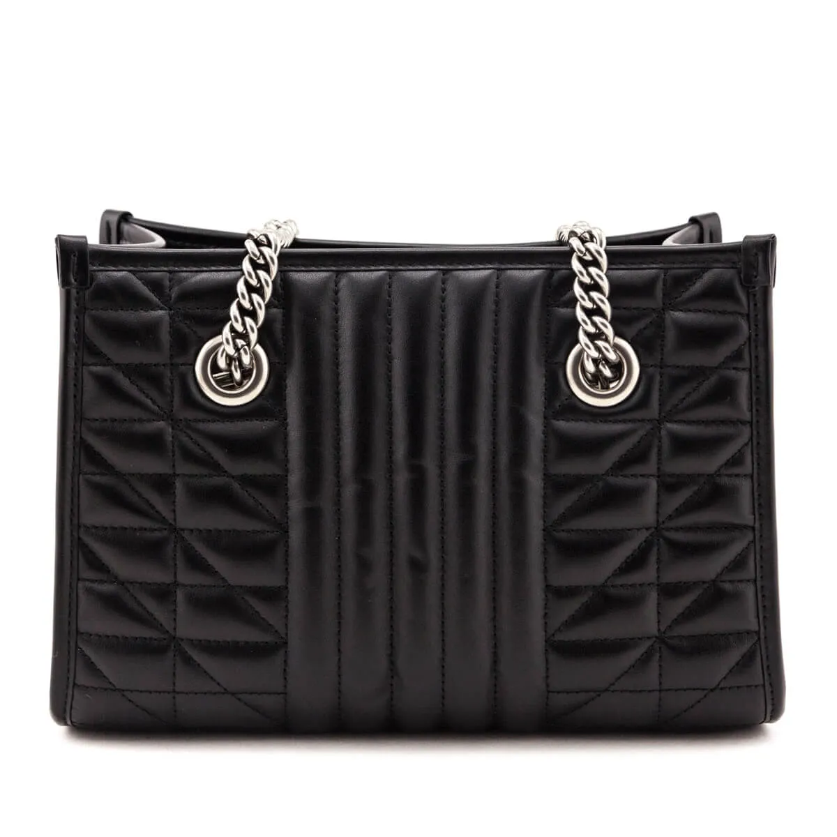 Gucci Black Calfskin Matelasse Aria Small GG Marmont Shoulder Tote
