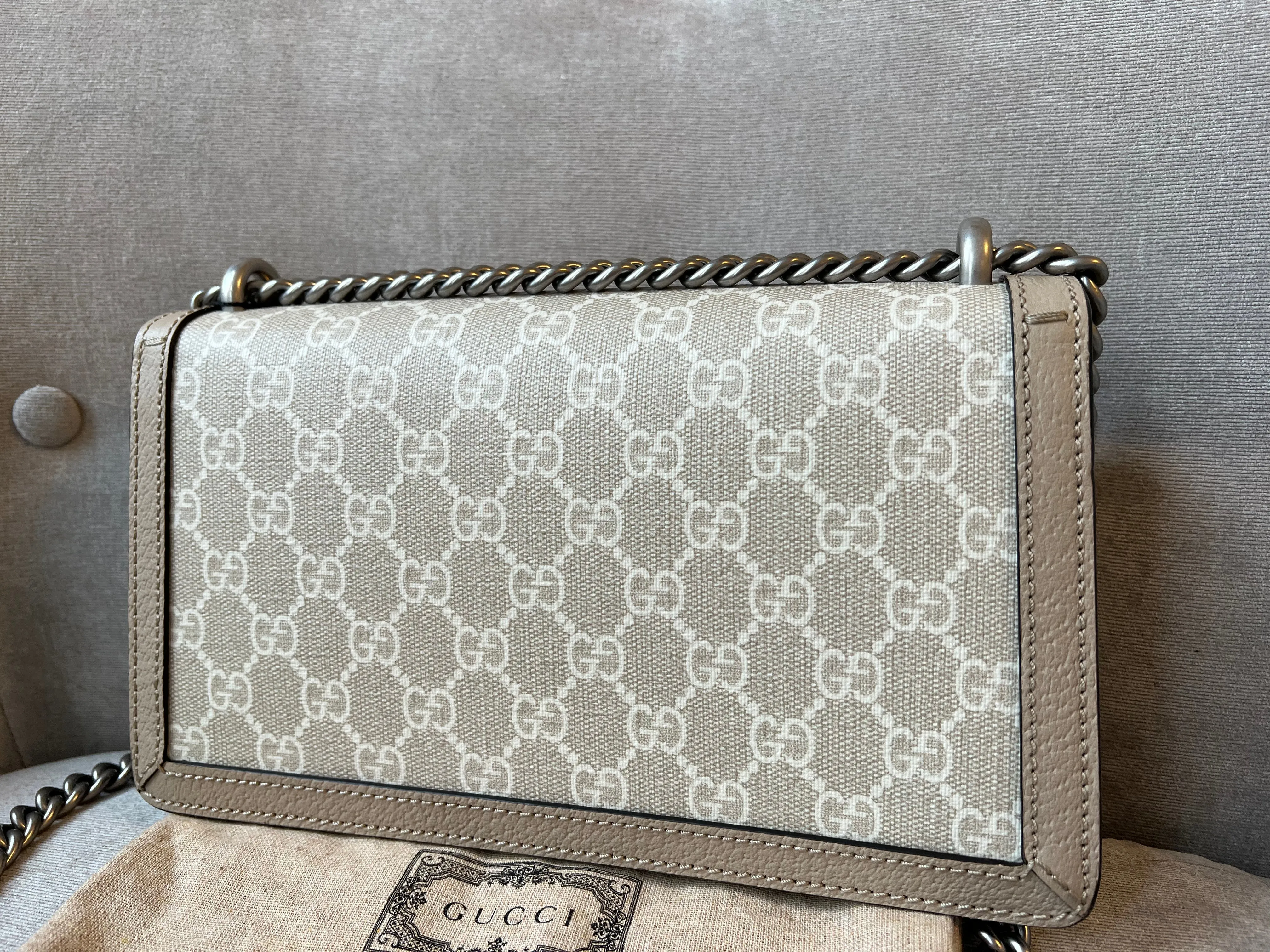 Gucci Dionysus GG Small Shoulder Bag in White and Beige Canvas (RRP 2,130)