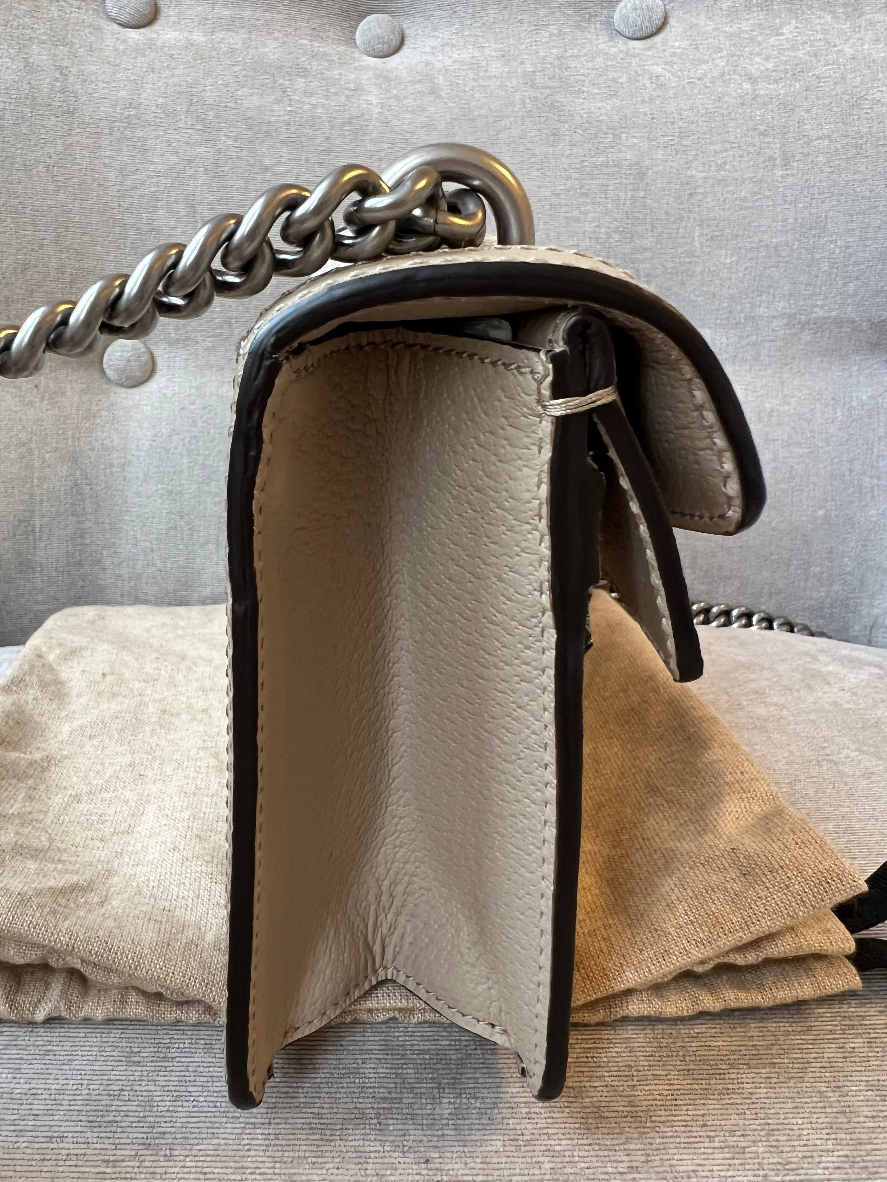 Gucci Dionysus GG Small Shoulder Bag in White and Beige Canvas (RRP 2,130)