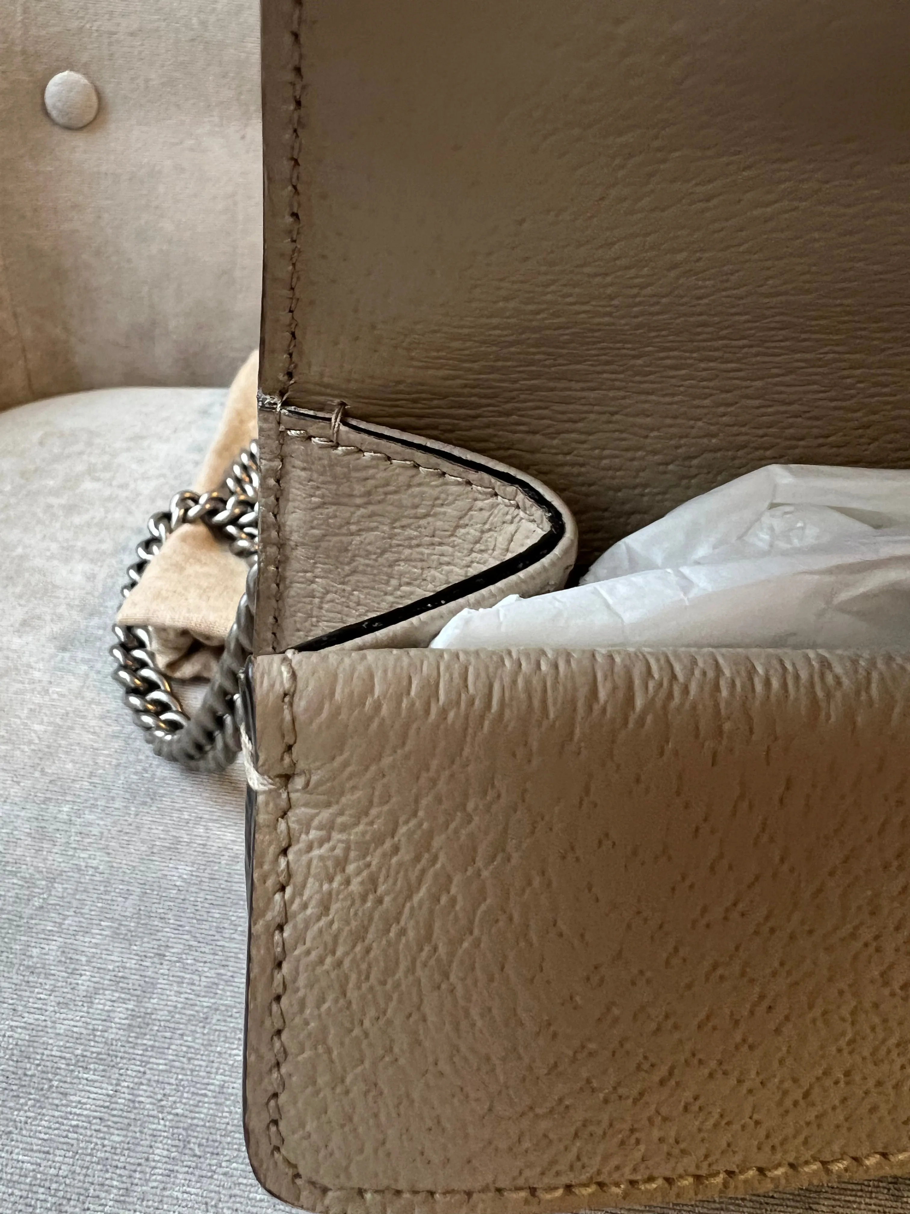 Gucci Dionysus GG Small Shoulder Bag in White and Beige Canvas (RRP 2,130)