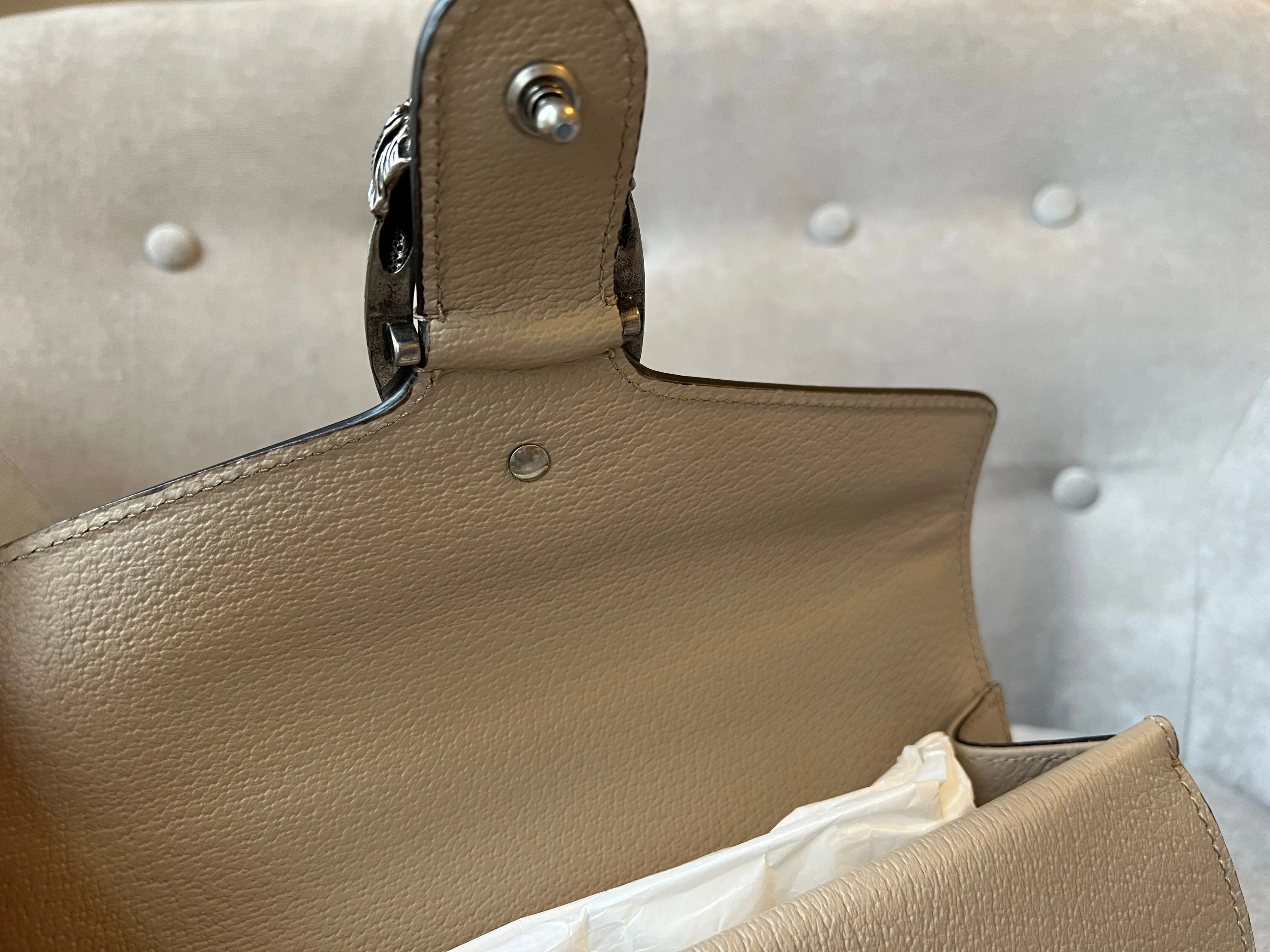 Gucci Dionysus GG Small Shoulder Bag in White and Beige Canvas (RRP 2,130)