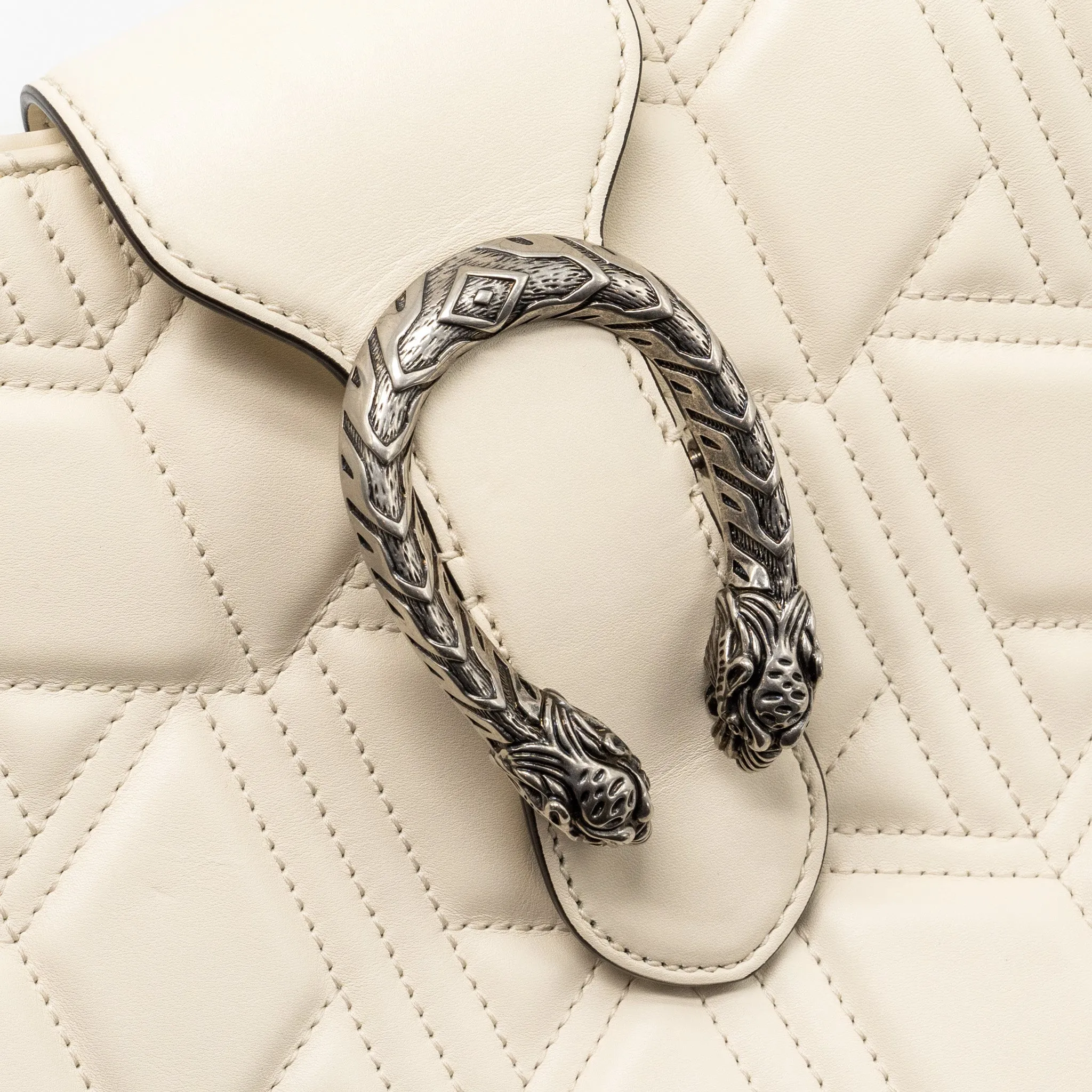 Gucci Dionysus Hobo Shoulder Bag Calfskin White SHW