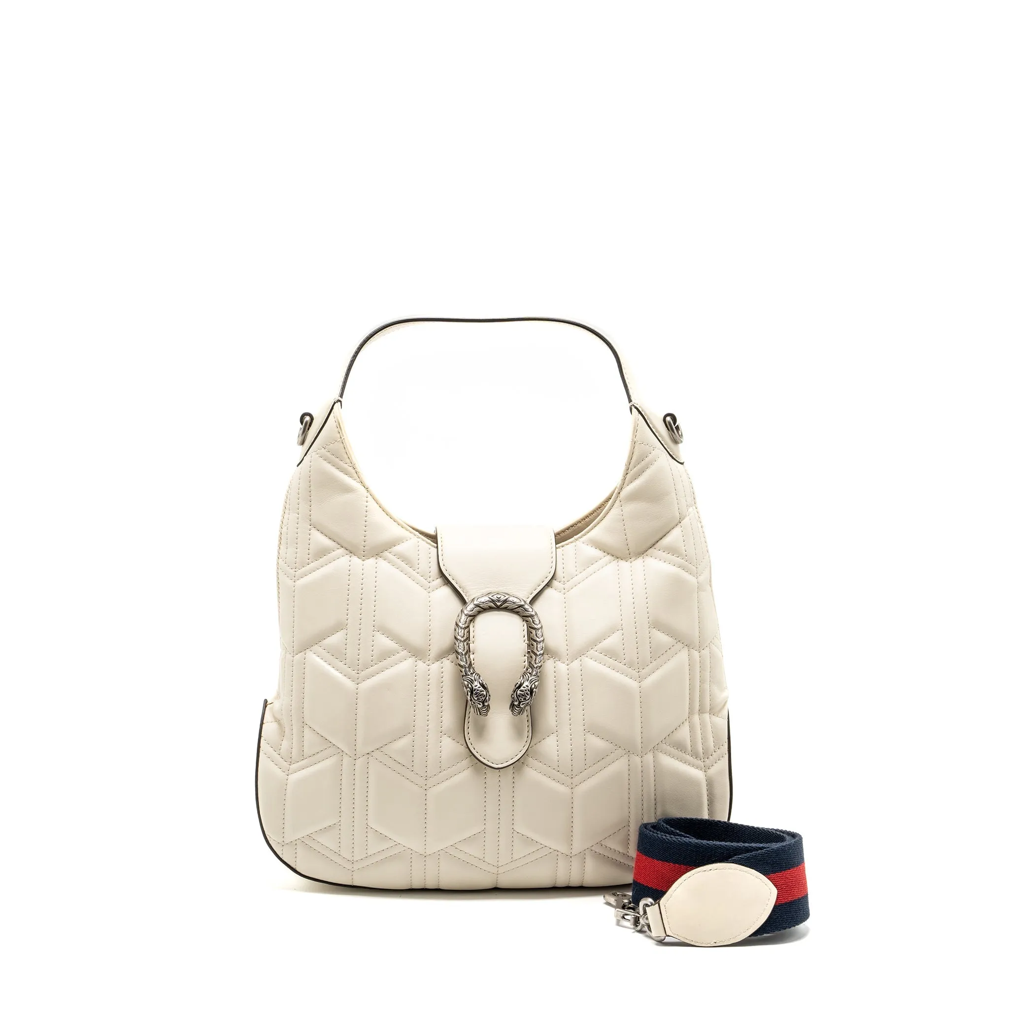 Gucci Dionysus Hobo Shoulder Bag Calfskin White SHW