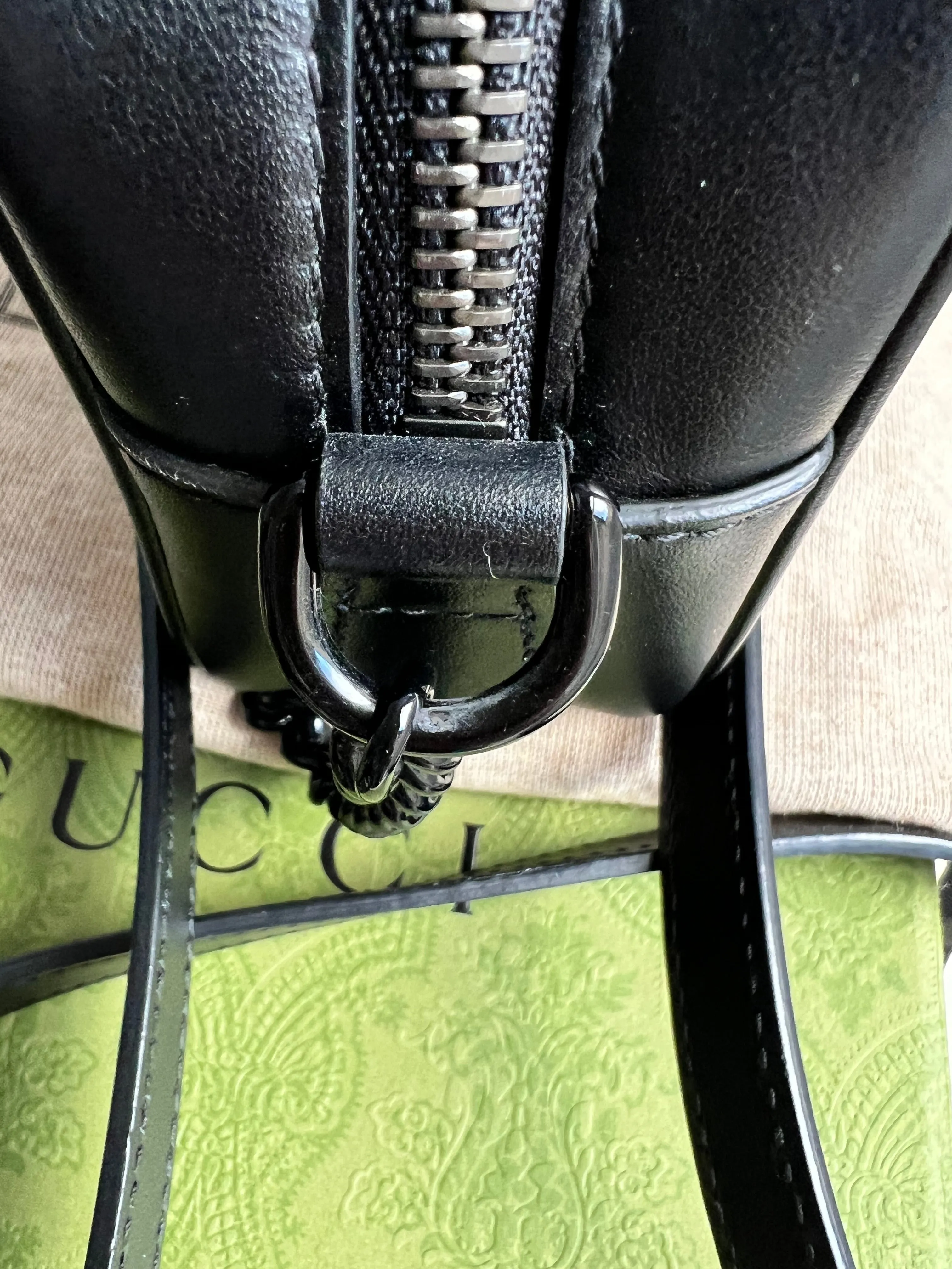 Gucci GG Black on Black Marmont Mini Shoulder Bag (RRP ??1,160)