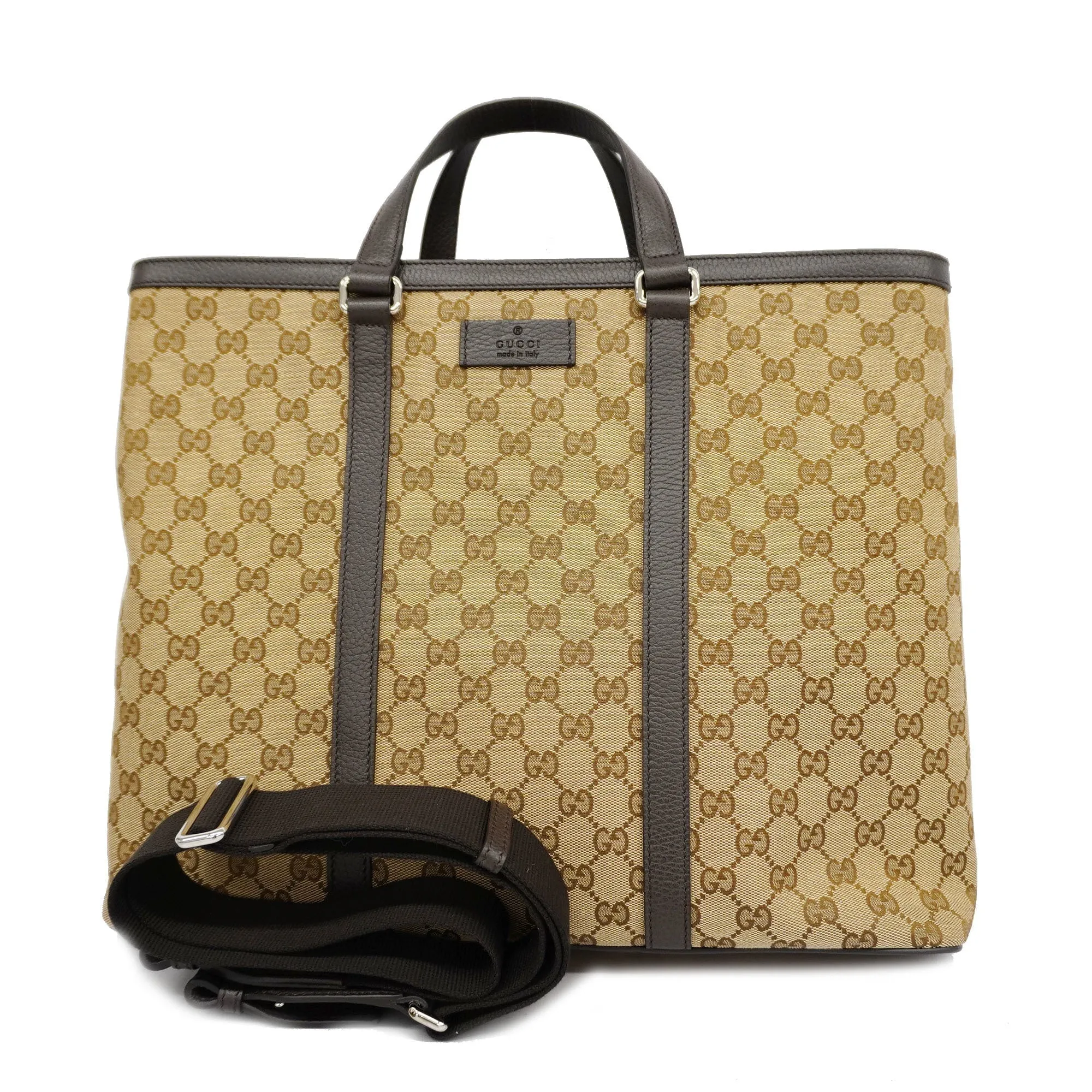 GUCCI  GG Canvas 2way Bag 449169 GG Canvas Handbag,Shoulder Bag Beige,Brown