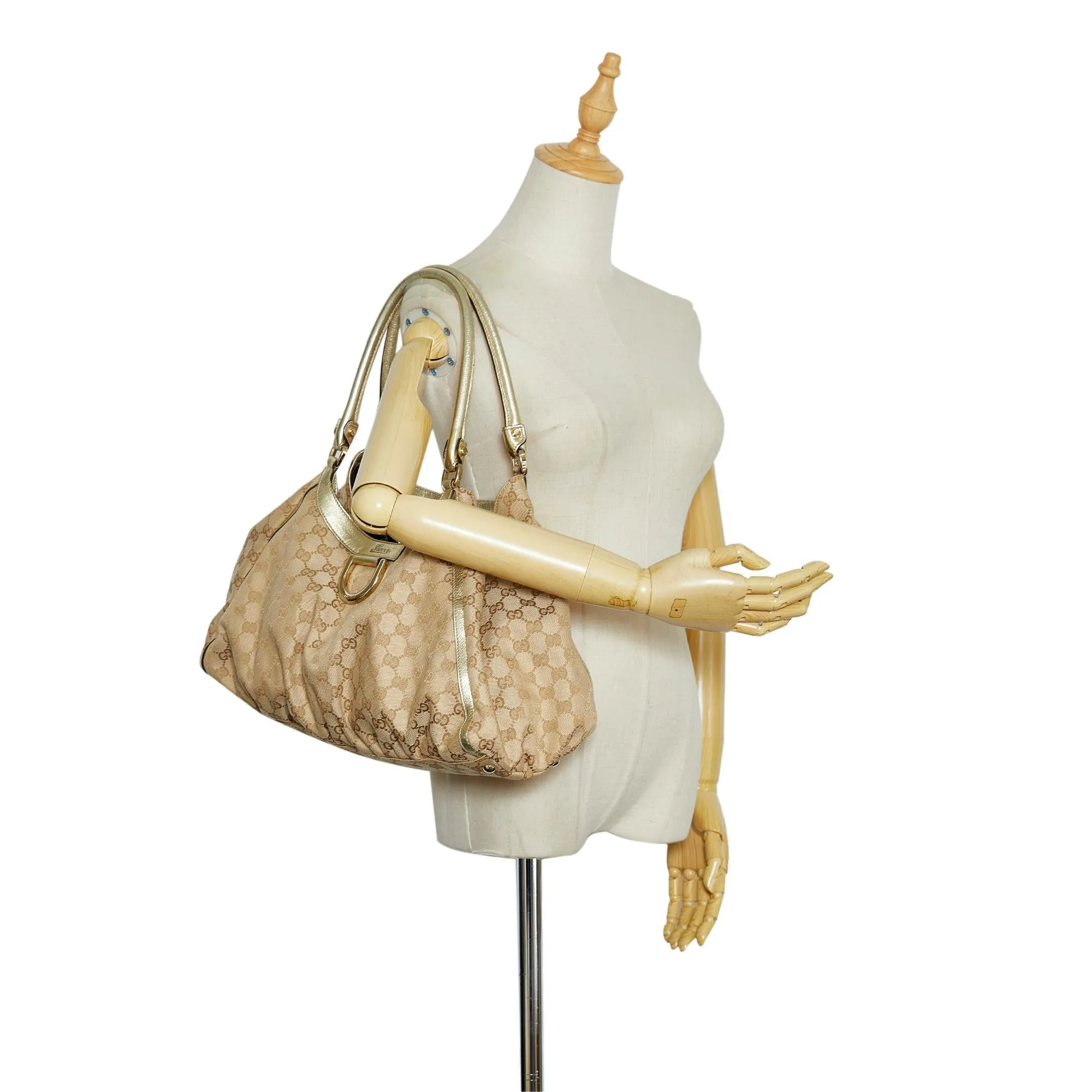 Gucci GG Canvas Abbey D-Ring Shoulder Bag (SHG-2AQsfI)