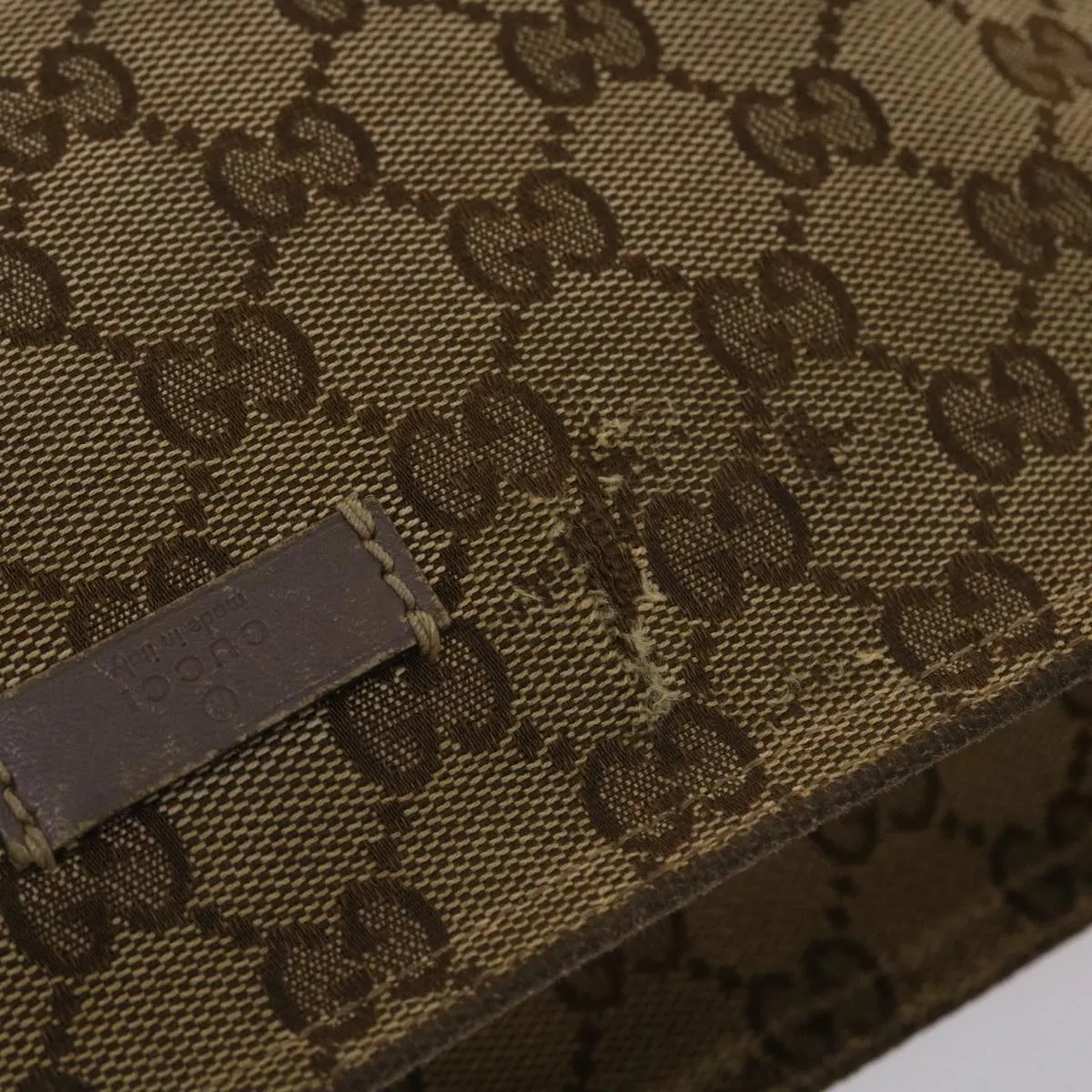 GUCCI GG Canvas Sherry Line Shoulder Bag Beige Pink  49065