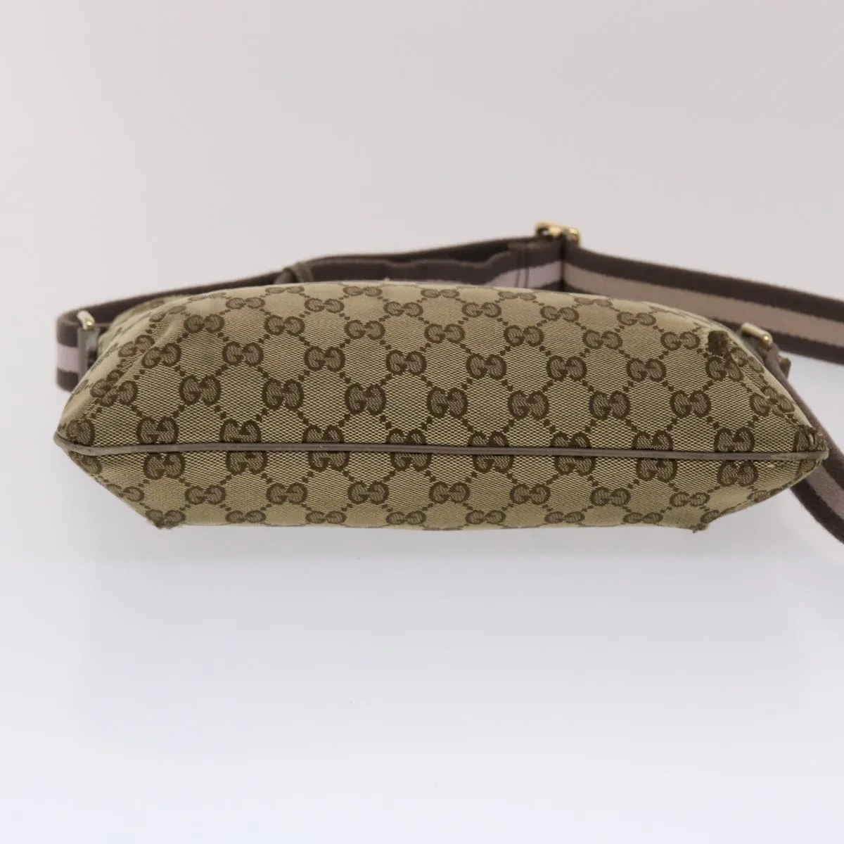 GUCCI GG Canvas Sherry Line Shoulder Bag Beige Pink  49065