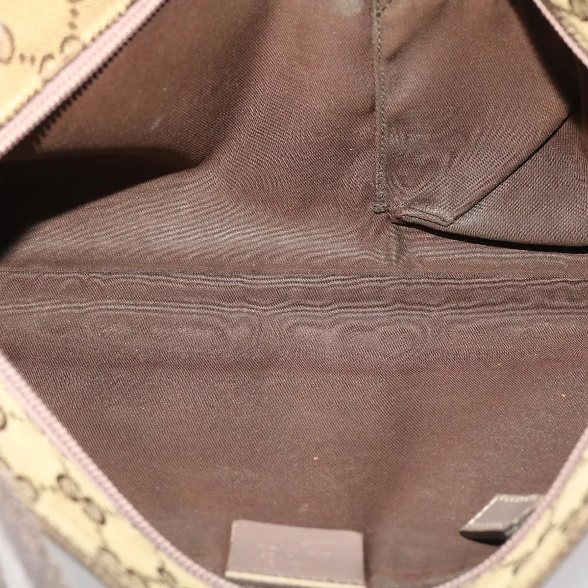 GUCCI GG Canvas Sherry Line Shoulder Bag Beige Pink  49065