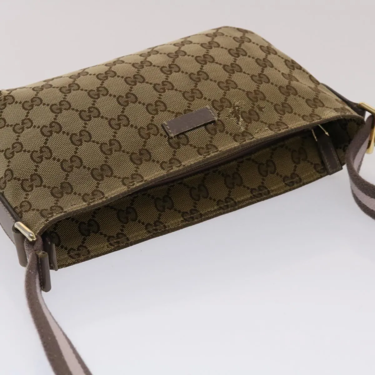 GUCCI GG Canvas Sherry Line Shoulder Bag Beige Pink  49065