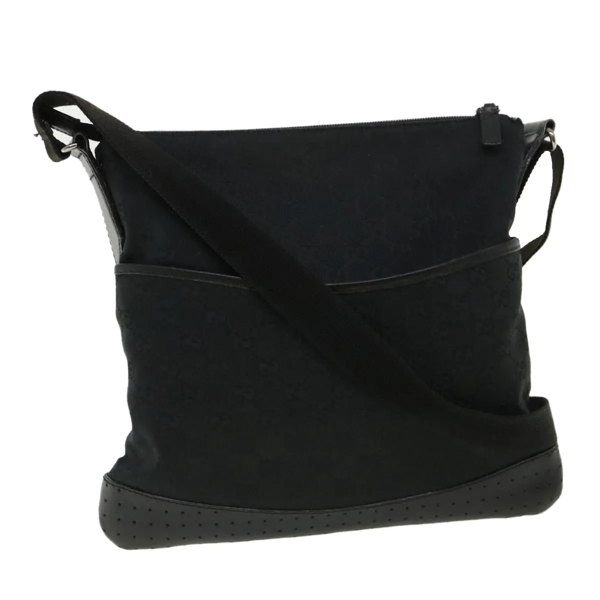 GUCCI GG Canvas Shoulder Bag Black 145857001013  tb425