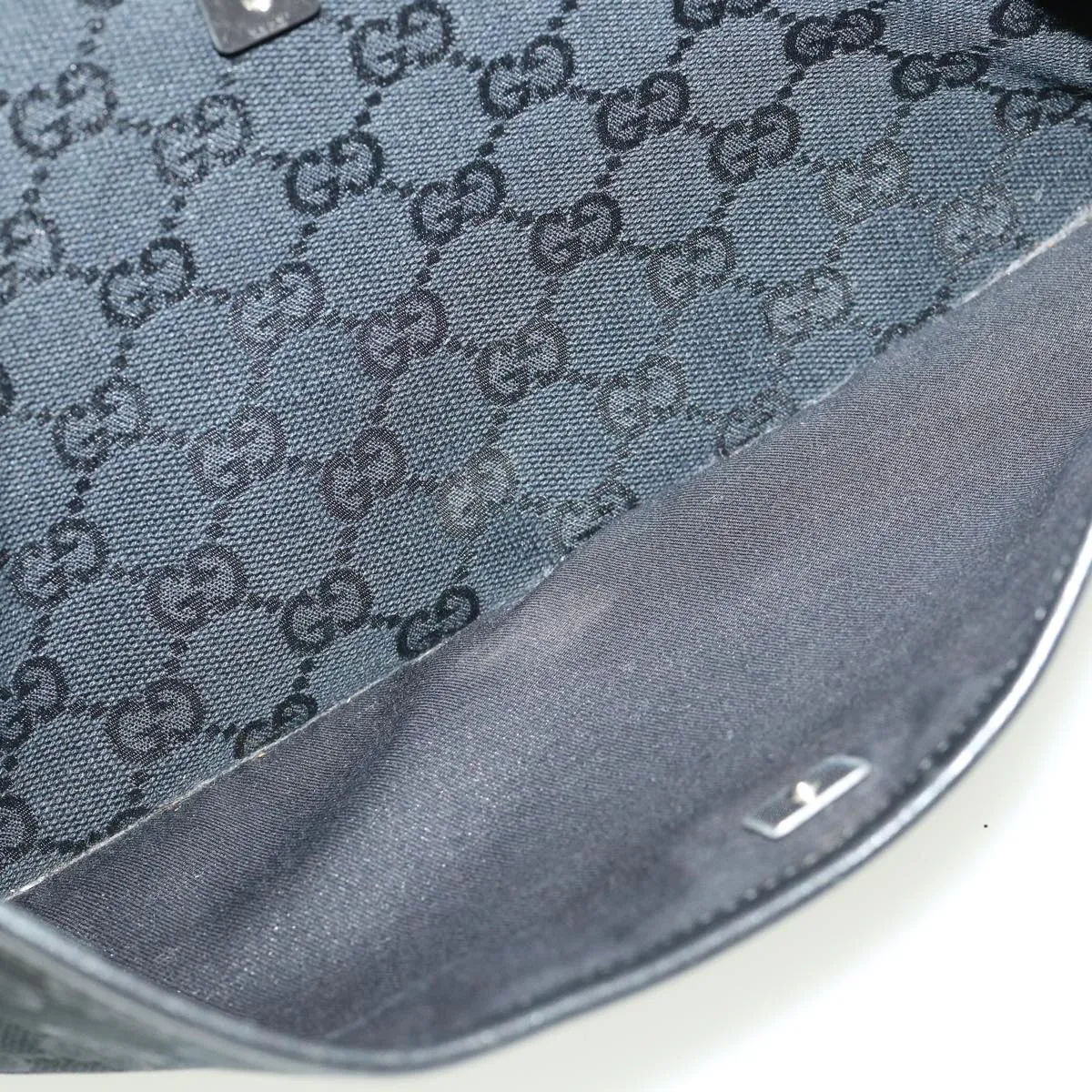 GUCCI GG Canvas Shoulder Bag Black 145857001013  tb425