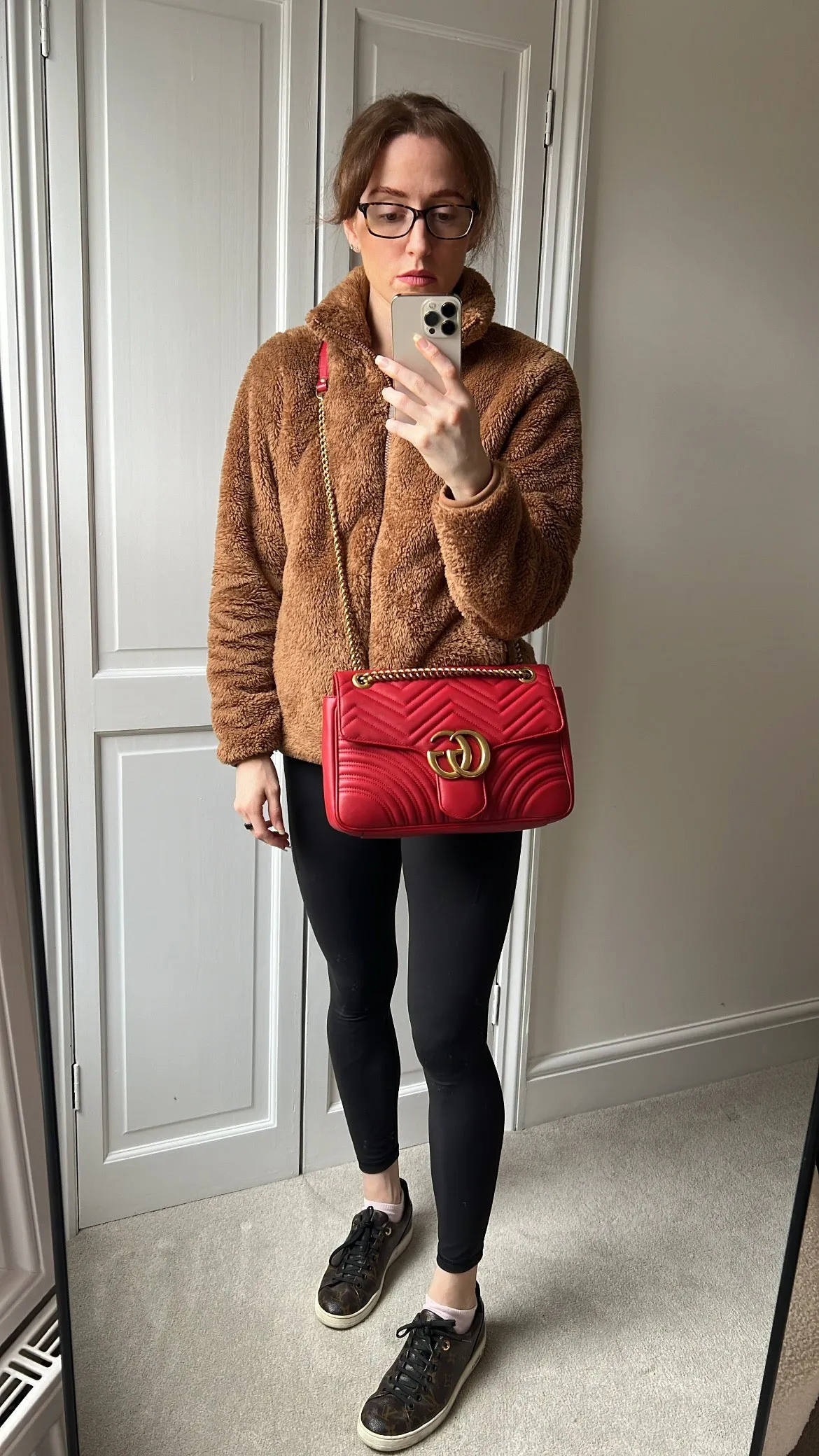 Gucci GG Hibiscus Red Marmont Medium Shoulder Bag (RRP ??2,340)