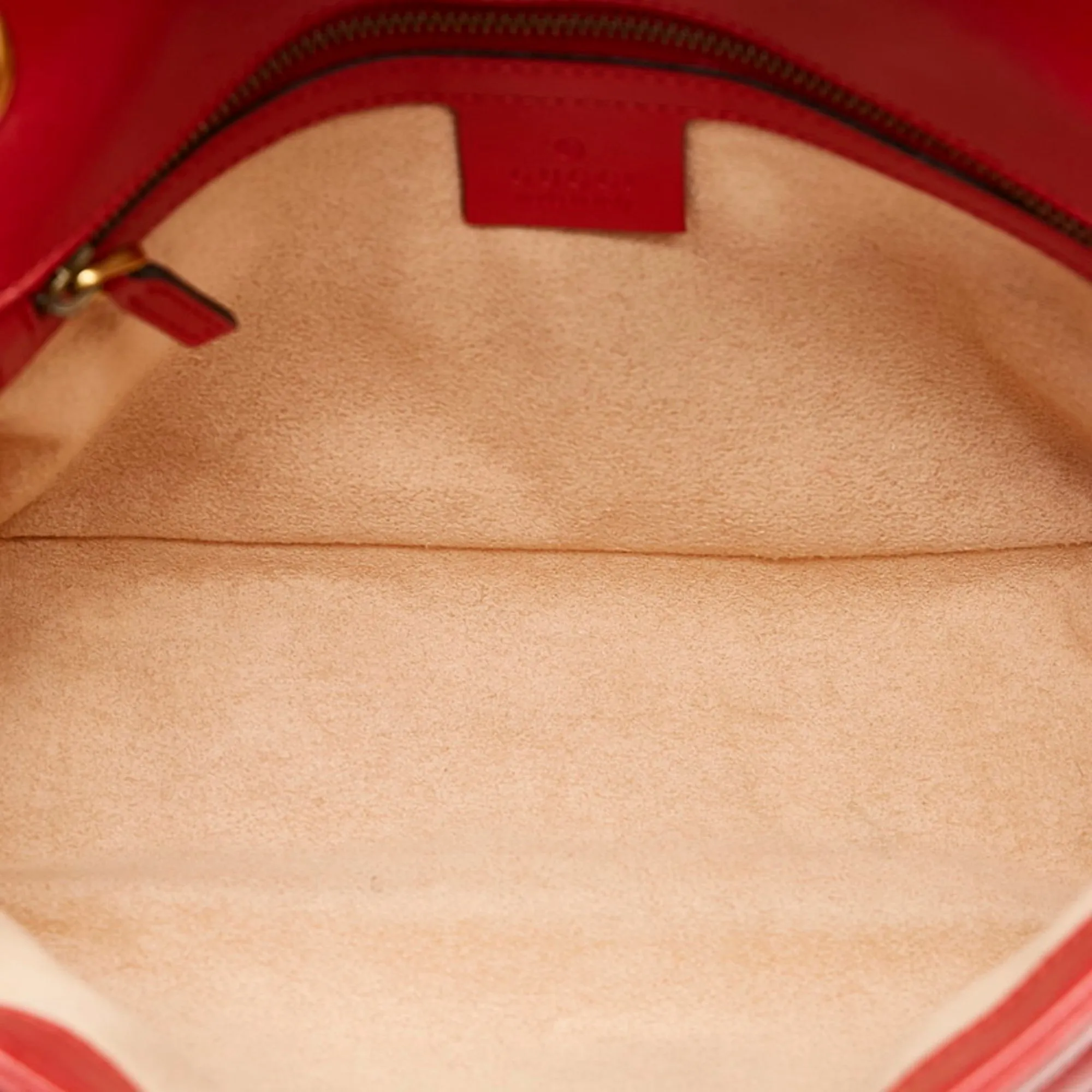 Gucci GG Marmont Double G Quilted Small Heart Chain Shoulder Bag?443497 Hibiscus Red Leather Ladies Gucci