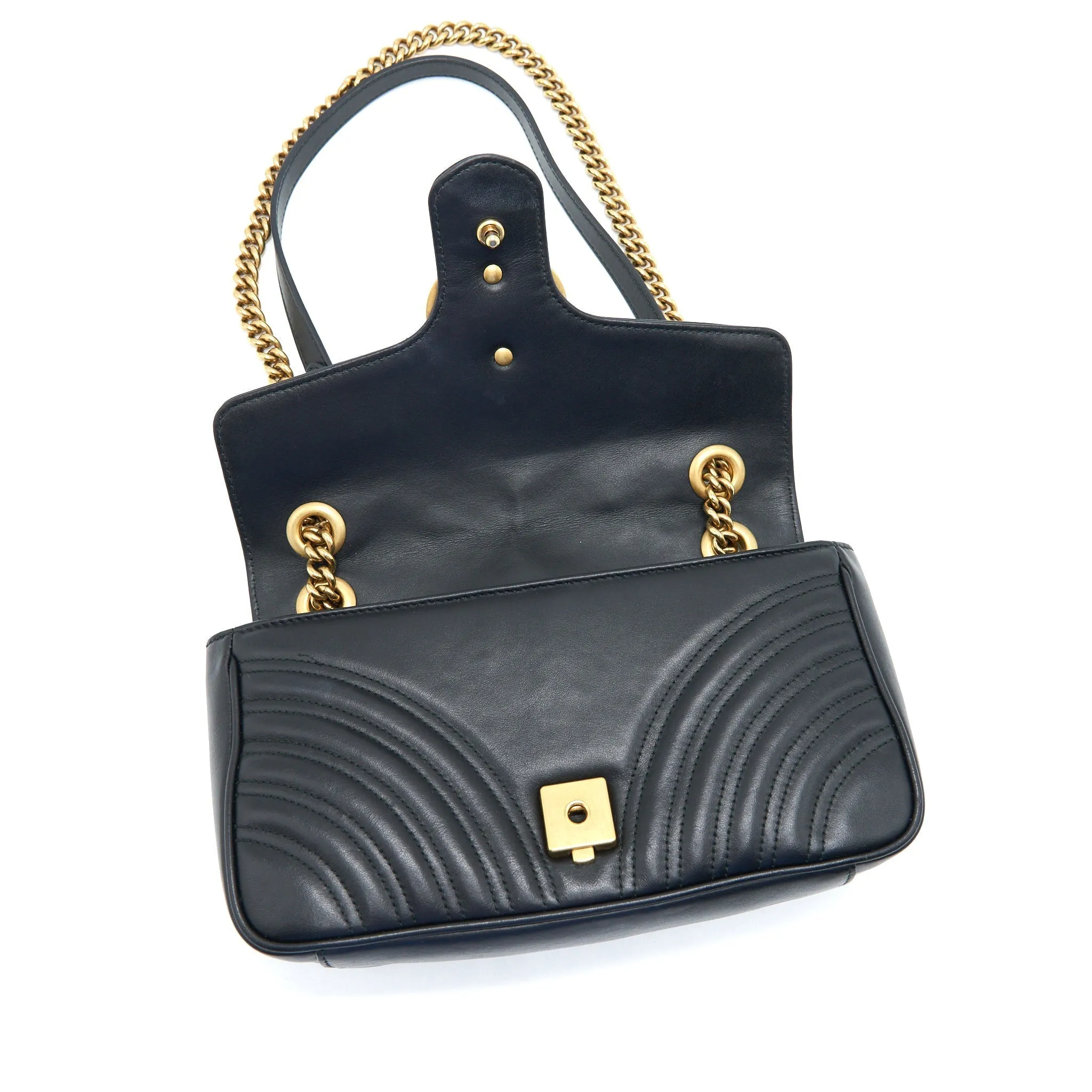 GUCCI GG MARMONT SMALL SHOULDER BAG BLACK