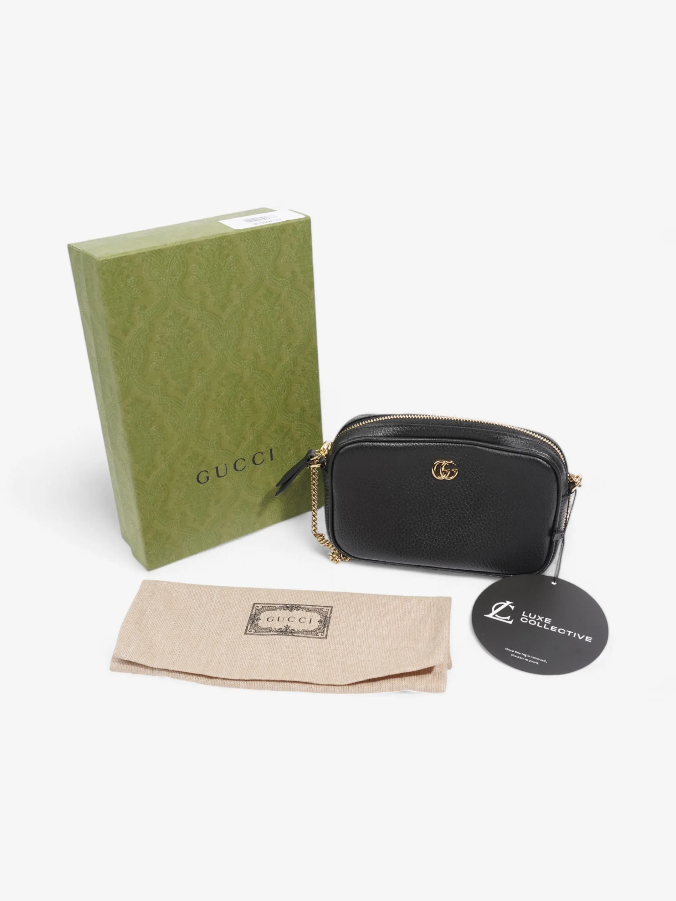 Gucci GG Marmont Super Mini Shoulder Bag Black Leather Super Mini