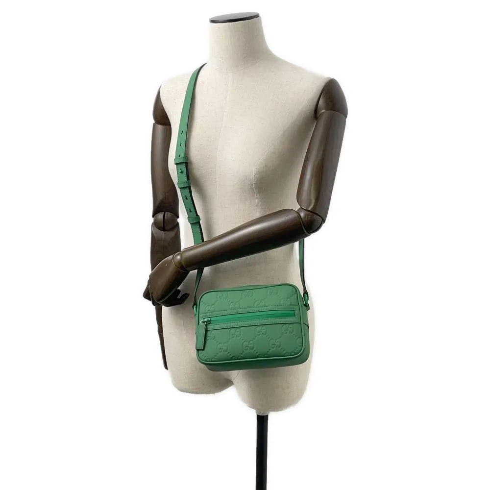 GUCCI GG rubber effect Mini Shoulder Bag Green 771321 Rubber