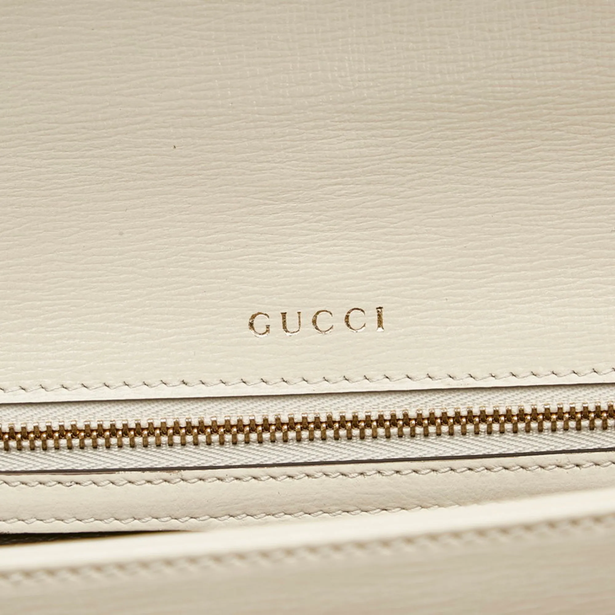 Gucci handbag shoulder bag 602781 white leather ladies Gucci
