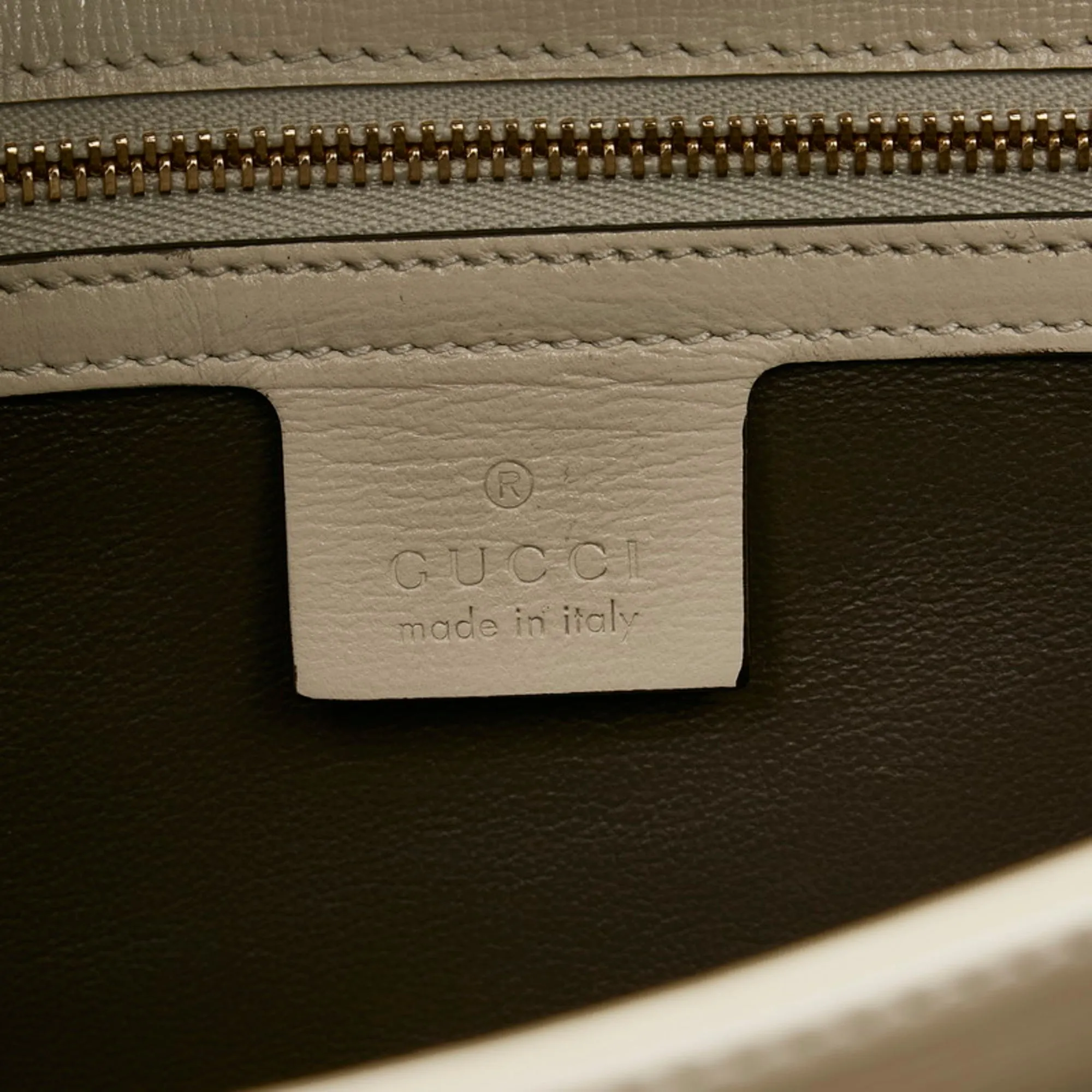 Gucci handbag shoulder bag 602781 white leather ladies Gucci