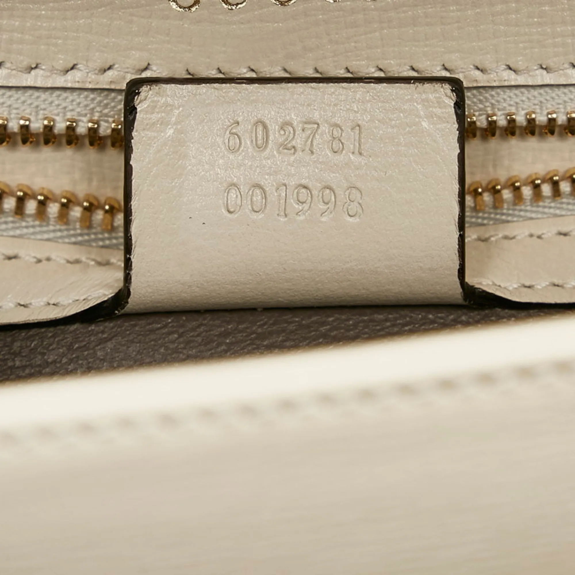 Gucci handbag shoulder bag 602781 white leather ladies Gucci