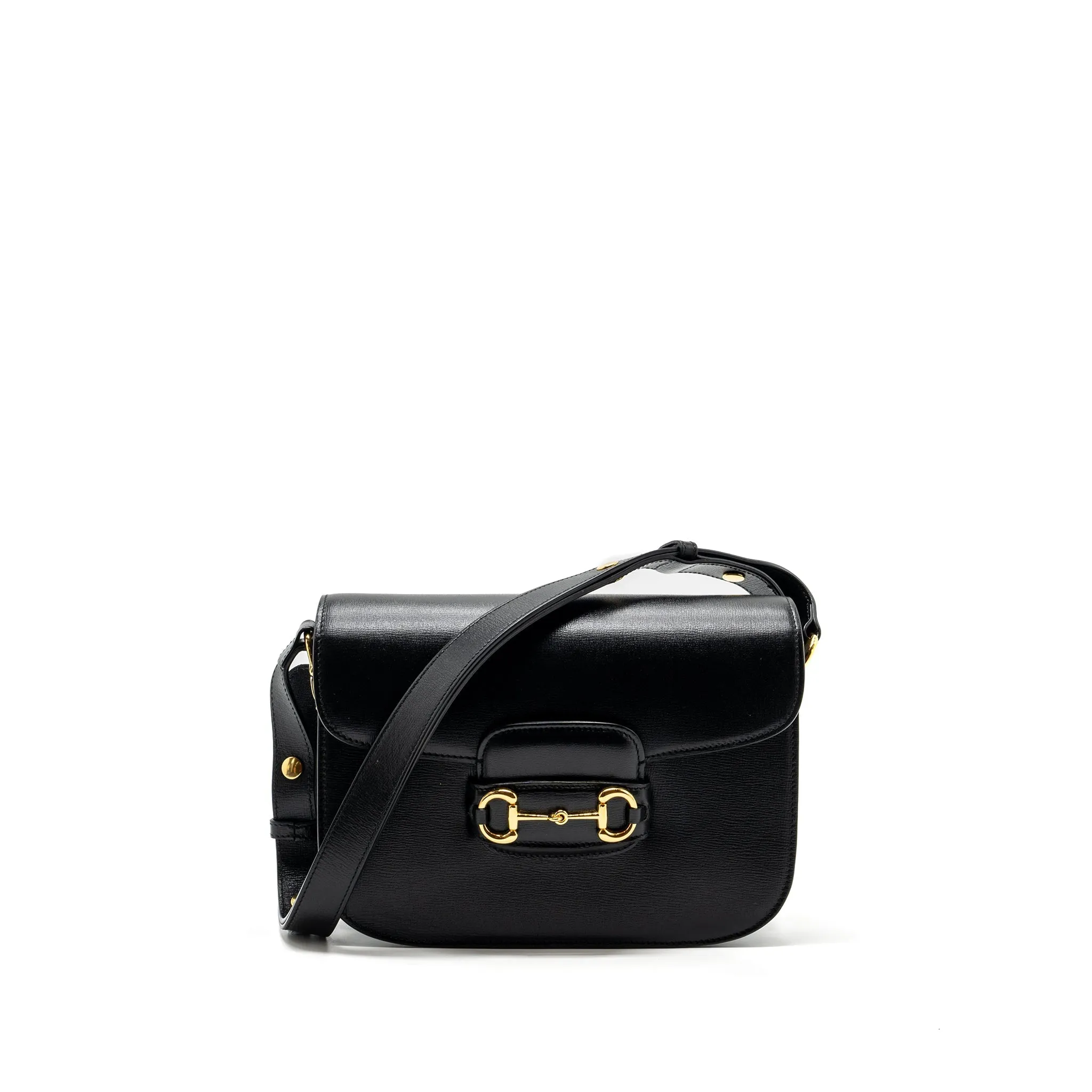 Gucci Horsebit 1955 Shoulder Bag Leather Black GHW