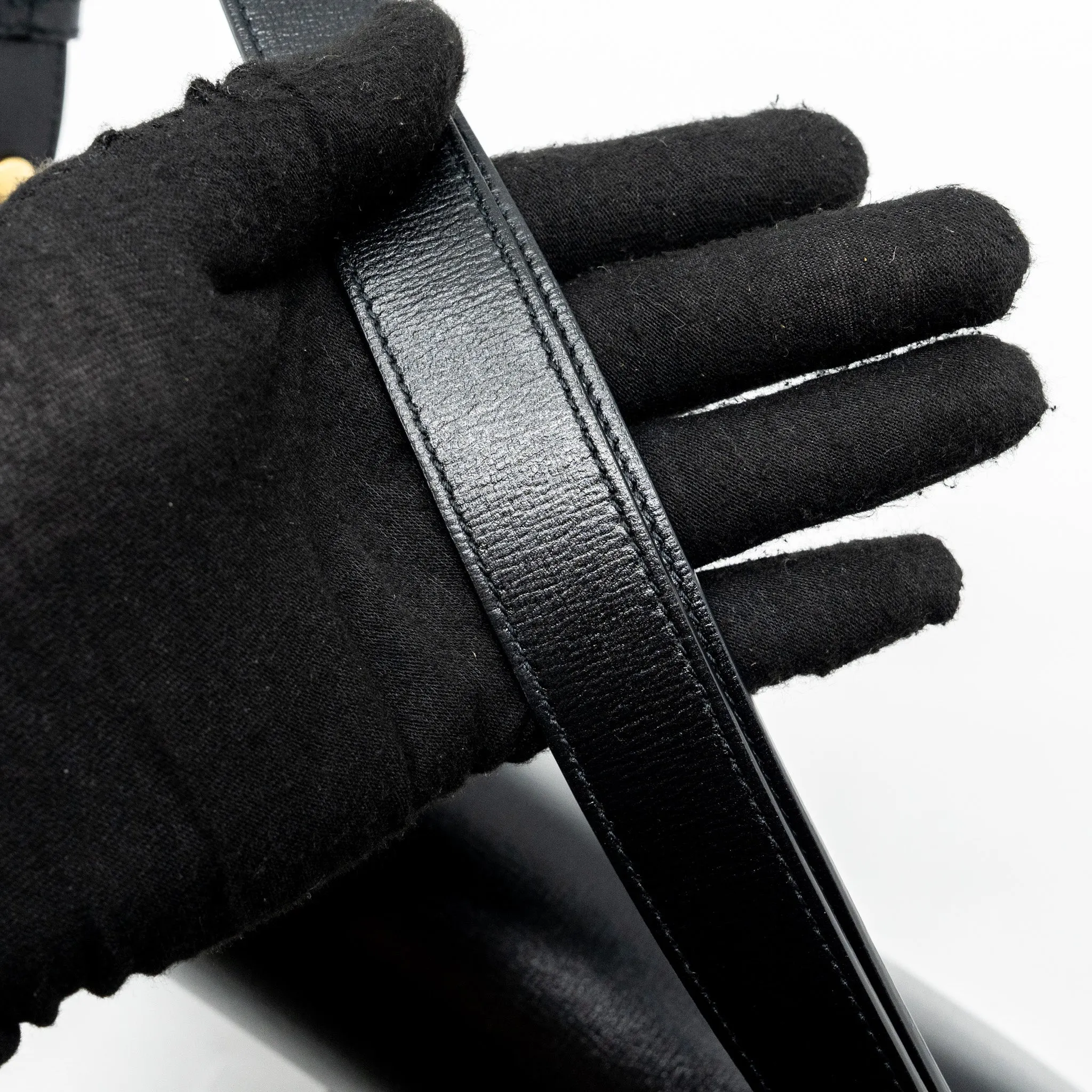 Gucci Horsebit 1955 Shoulder Bag Leather Black GHW