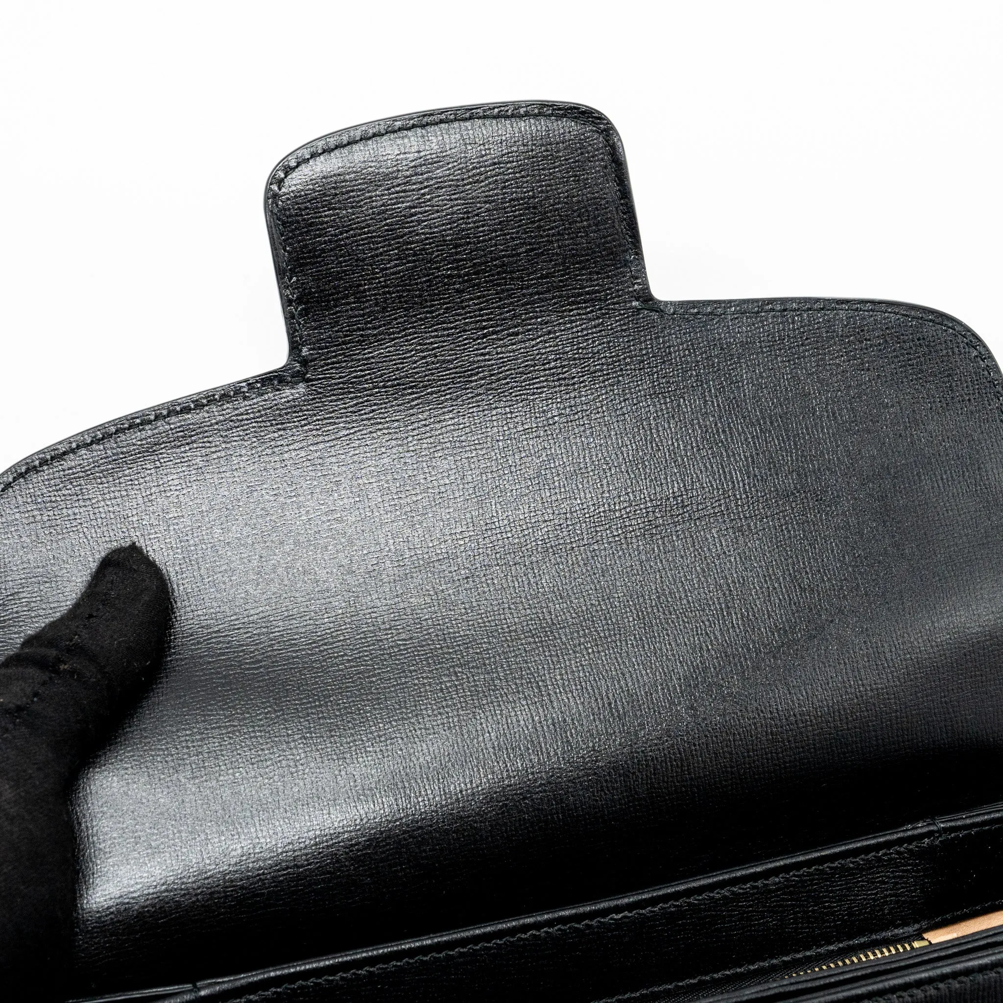 Gucci Horsebit 1955 Shoulder Bag Leather Black GHW