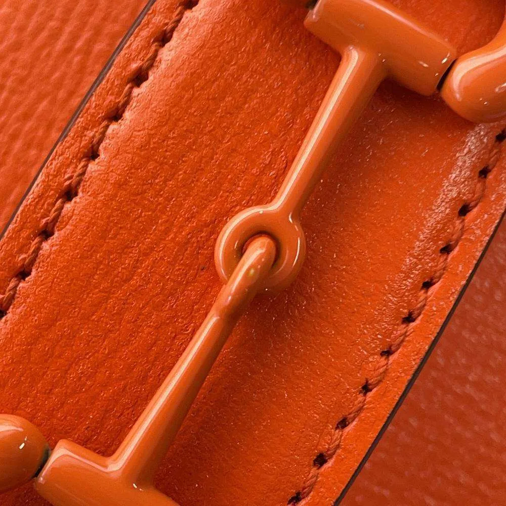 GUCCI Horsebit 2WAY Mini Shoulder Bag Orange726863 Leather